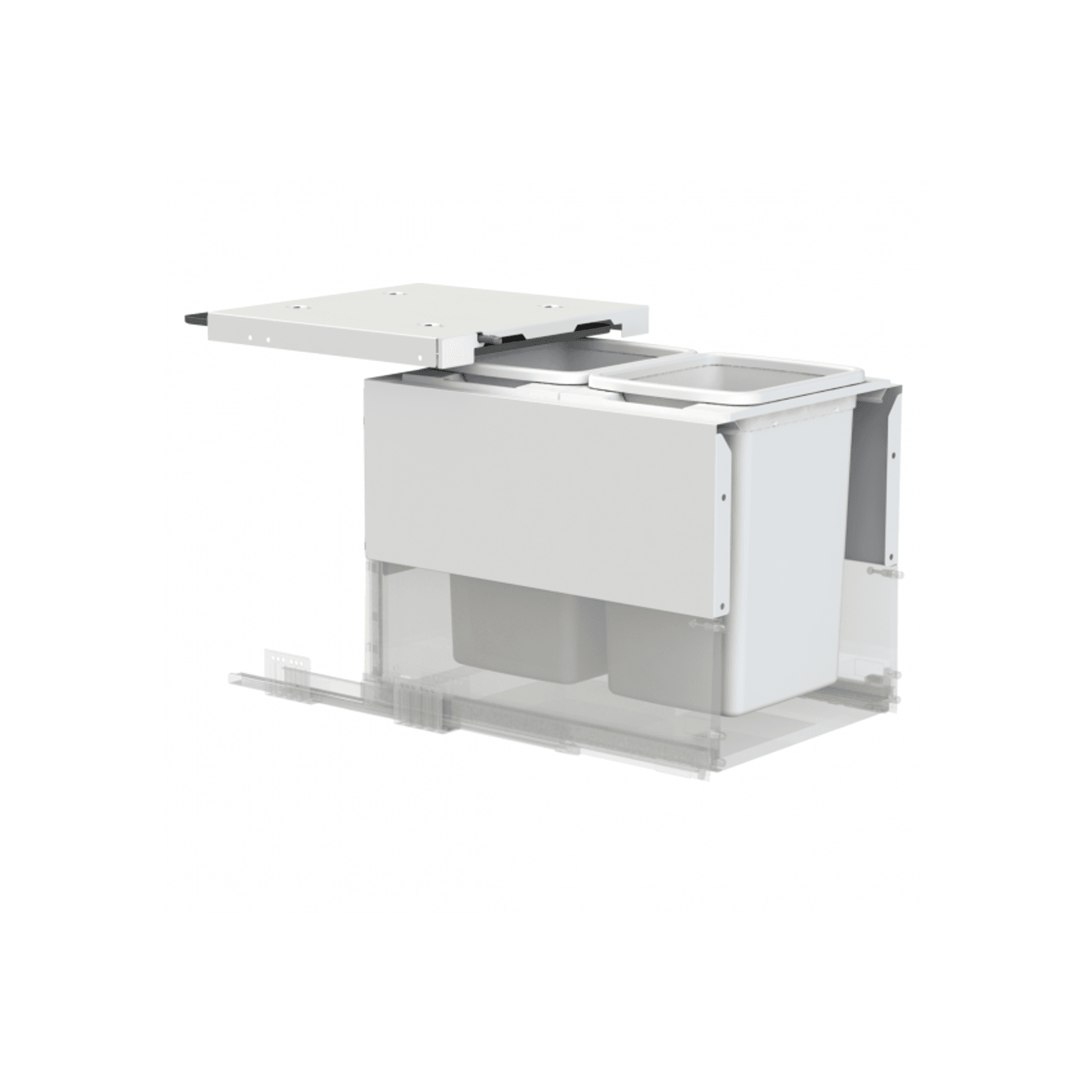 Concelo entro 2x20L for Blum MERIVOBOX 450mm Silk White gallery detail image