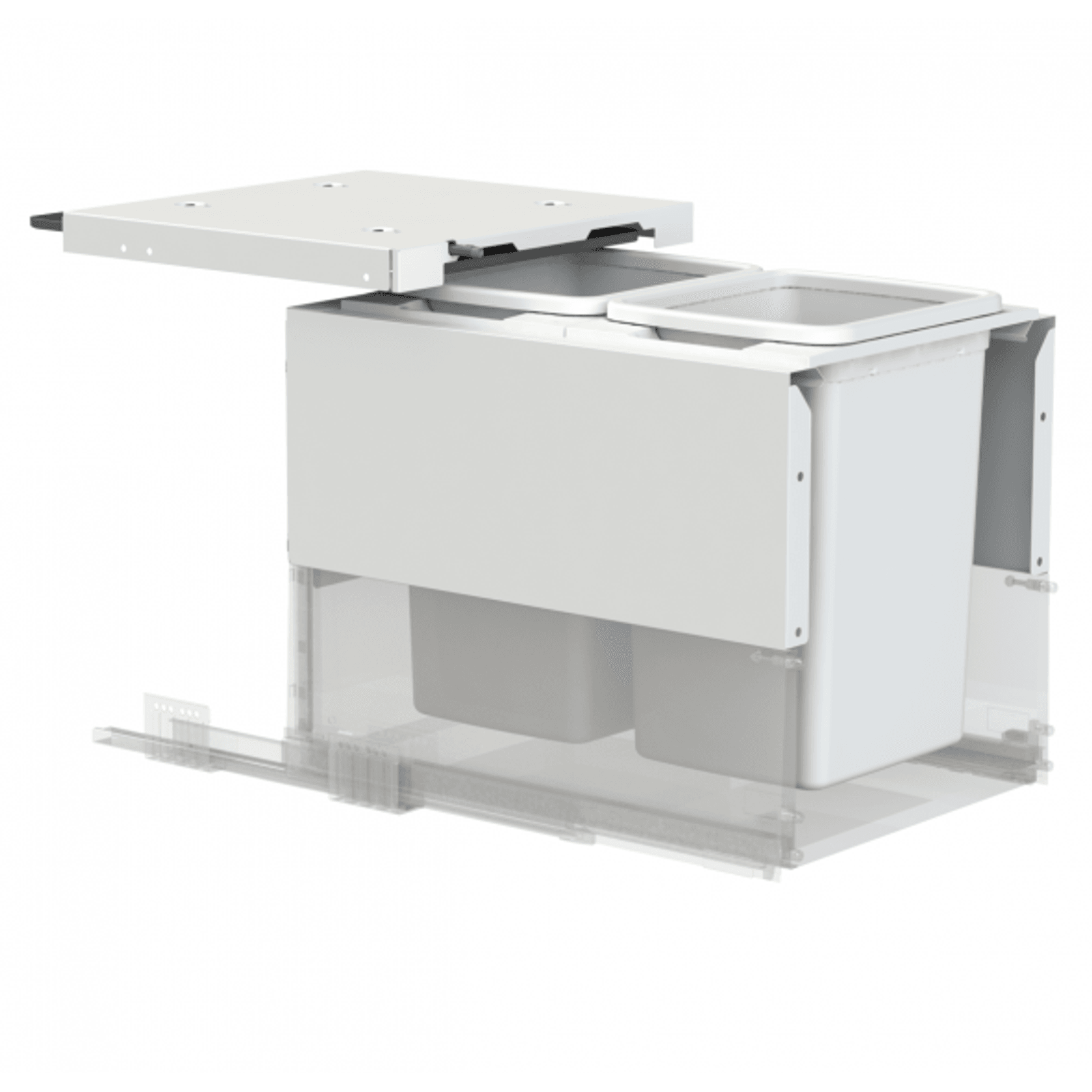 Concelo entro 2x20L for Blum MERIVOBOX 450mm Silk White gallery detail image