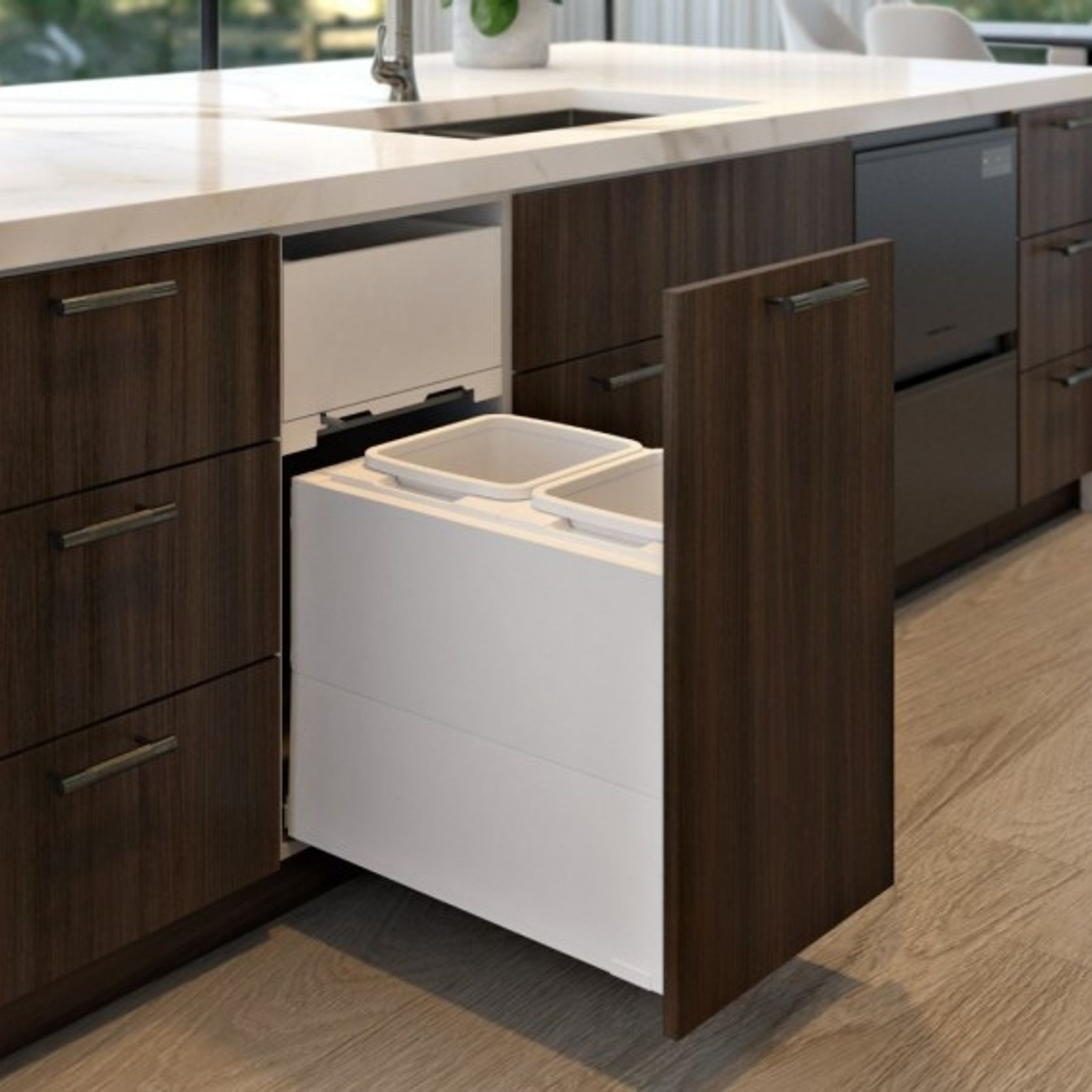 Concelo entro 2x20L for Blum MERIVOBOX 450mm Silk White gallery detail image