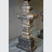 Large Italian Carved & Silvered Lamps gallery detail image