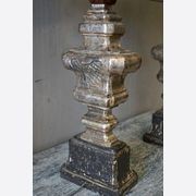 Large Italian Carved & Silvered Lamp gallery detail image