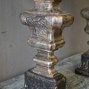 Large Italian Carved & Silvered Lamp gallery detail image