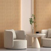 WOODFLEX® FLOW Flexible Wooden Wall Panel - Oak Veneer - 2700mm x 600mm - Half Round 37.5mm gallery detail image