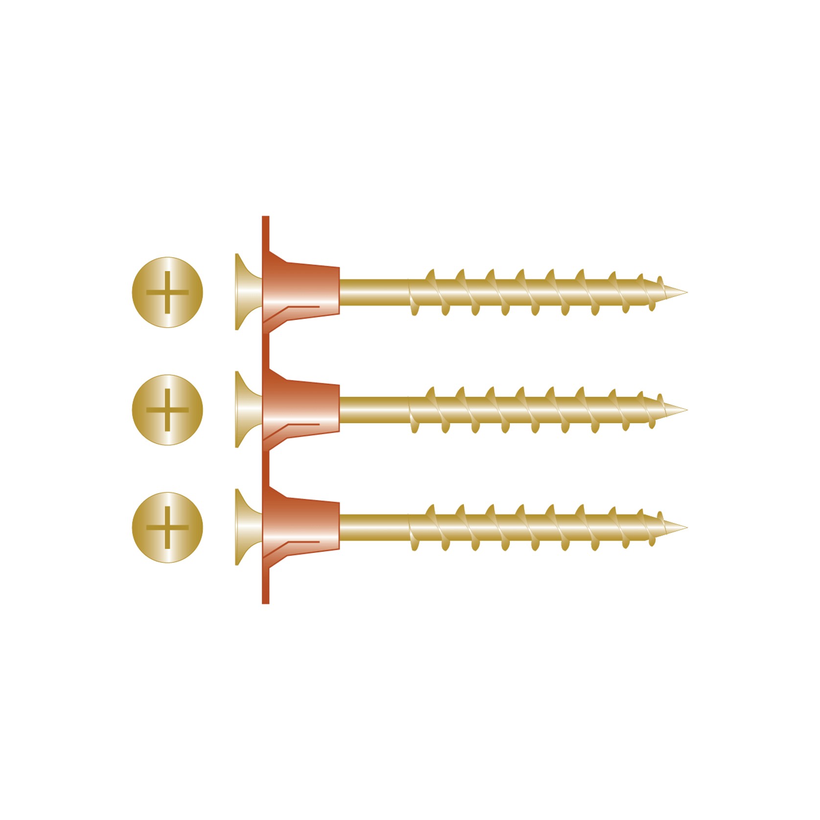 Collated Plasterboard Screws - Yellow Zinc gallery detail image