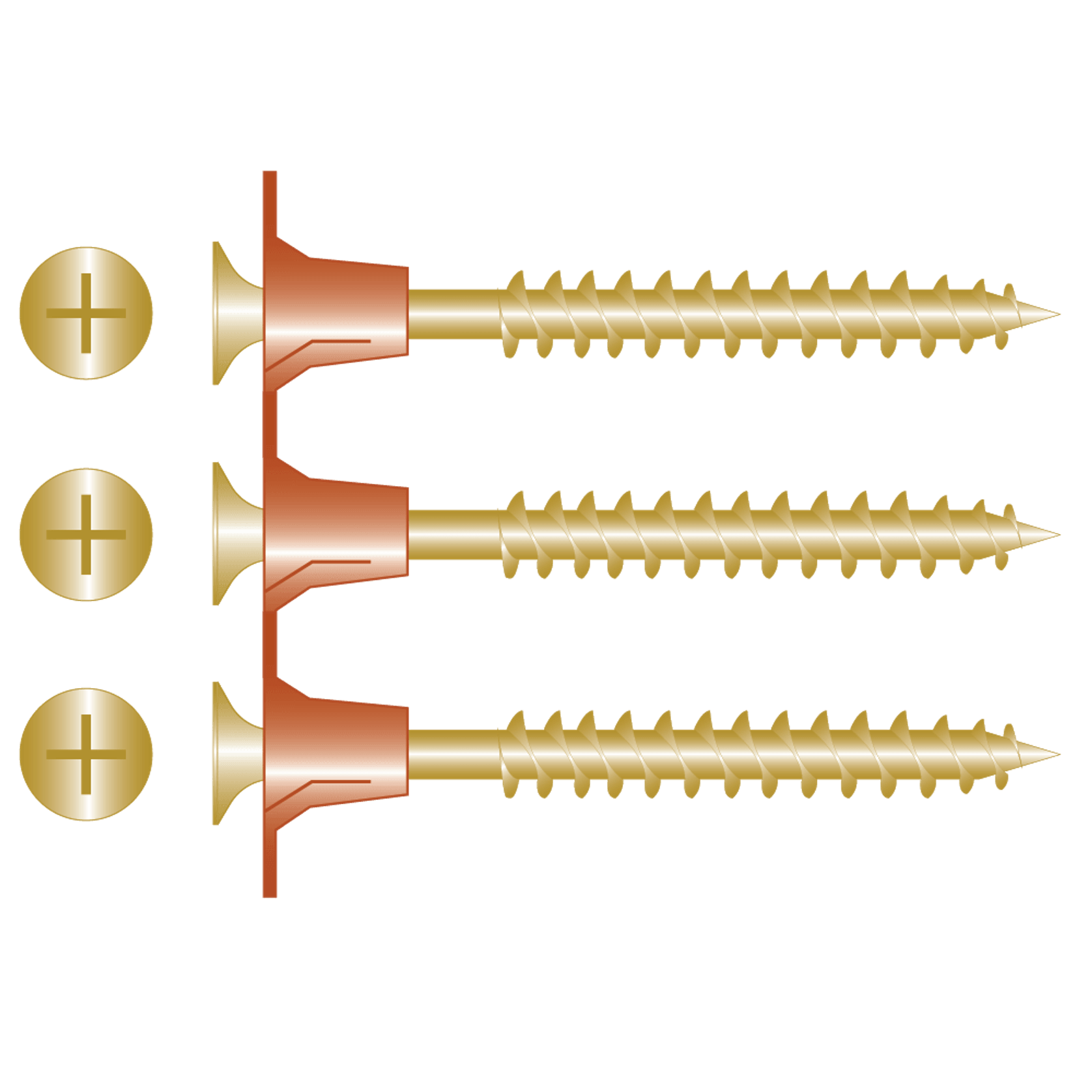 Collated Plasterboard Screws - Yellow Zinc gallery detail image