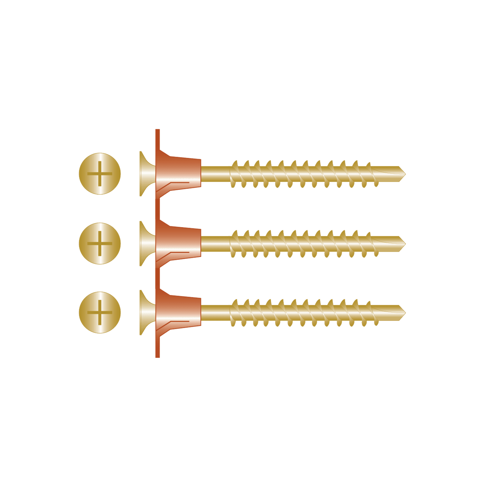 Collated Plasterboard Screws - Yellow Zinc gallery detail image