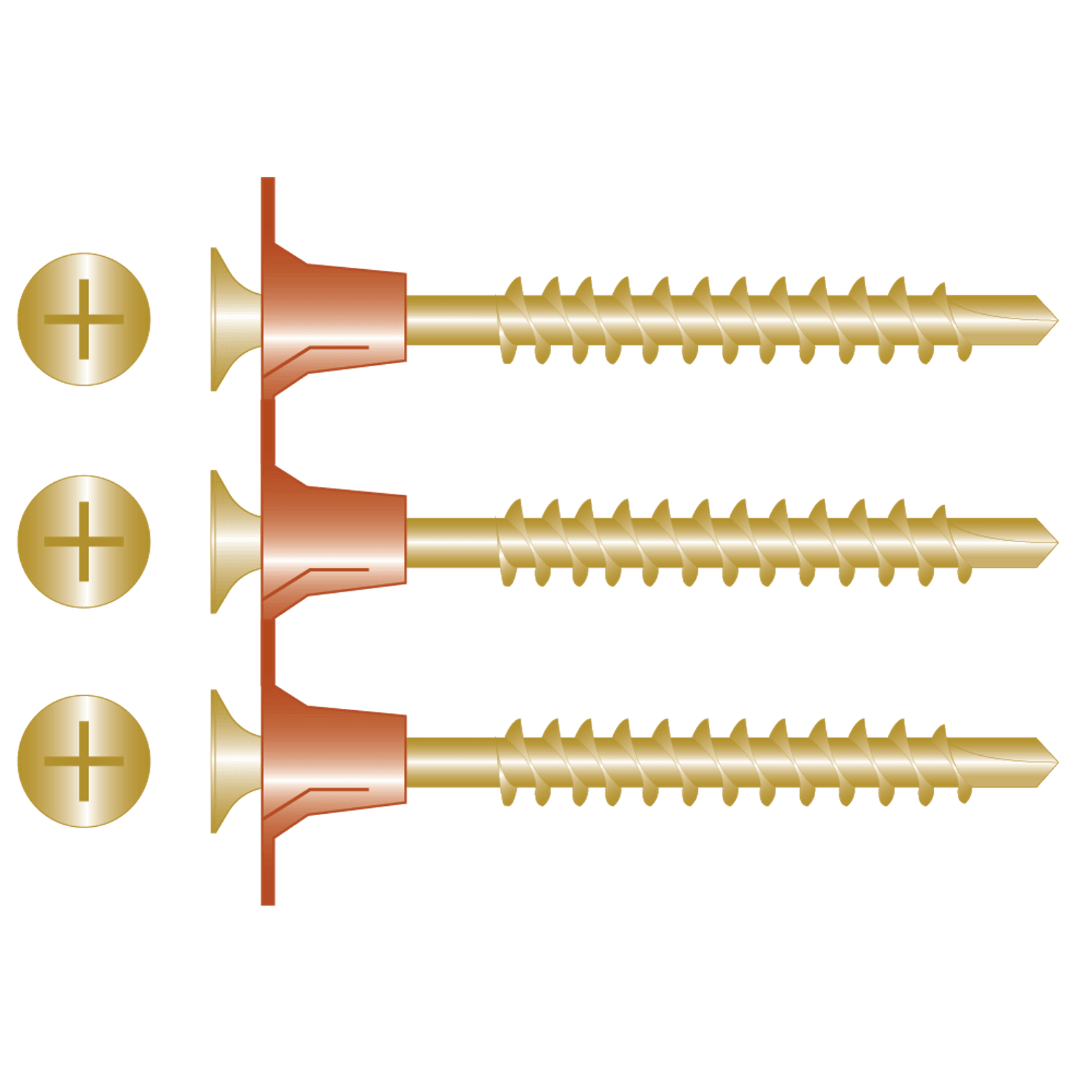 Collated Plasterboard Screws - Yellow Zinc gallery detail image