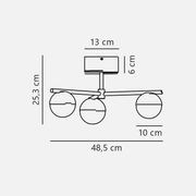 Contina Ceiling 3-Light gallery detail image