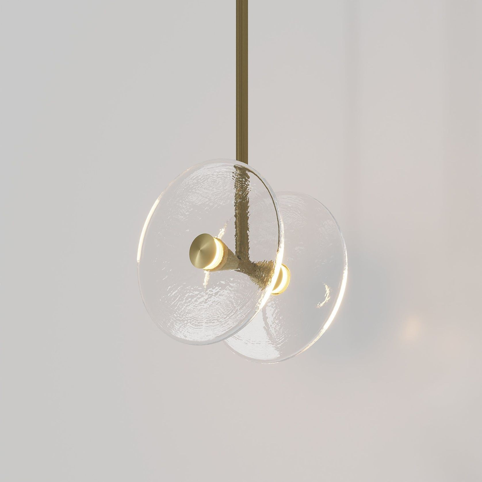 Coral Duo Rod Pendant - Clear gallery detail image