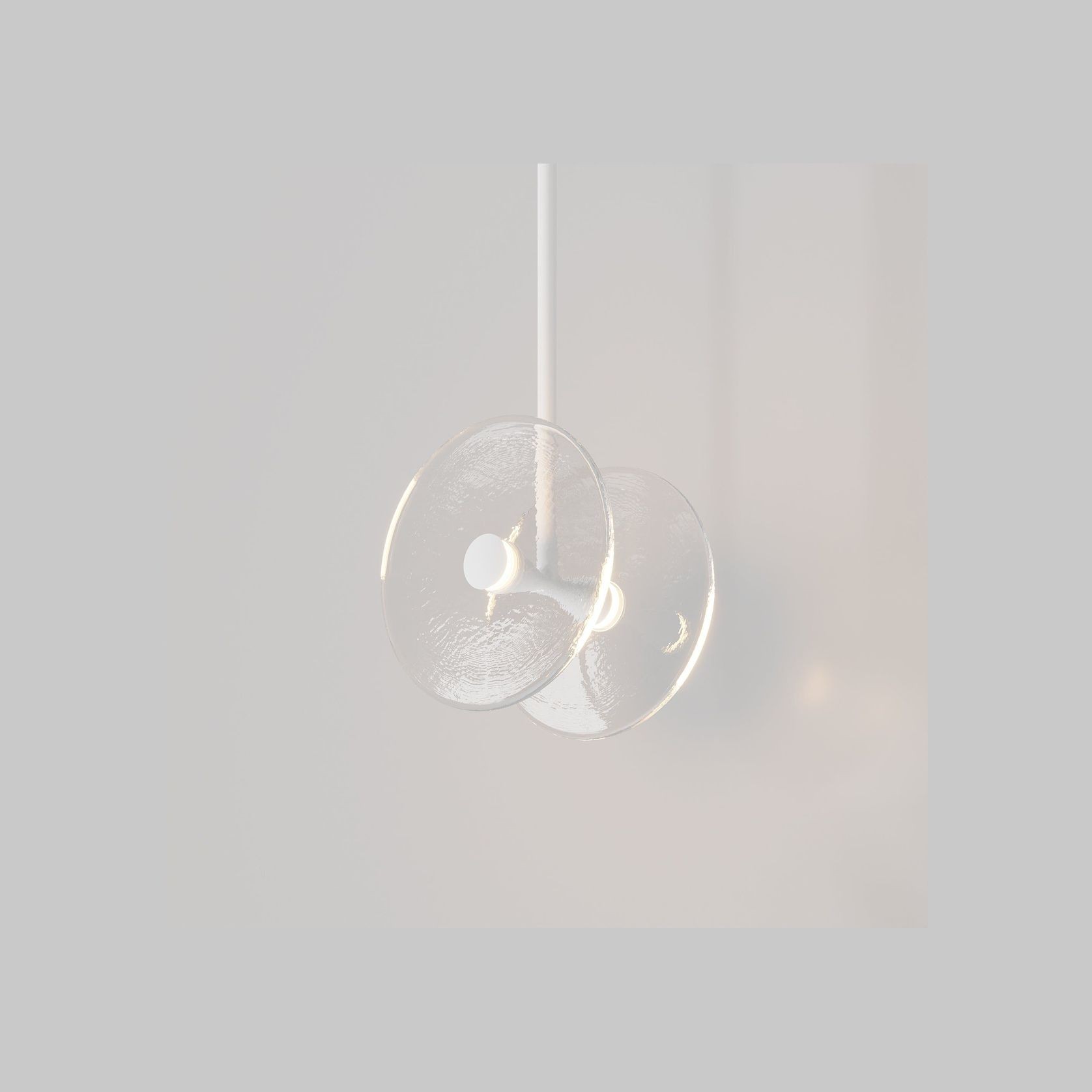 Coral Duo Rod Pendant - Clear gallery detail image