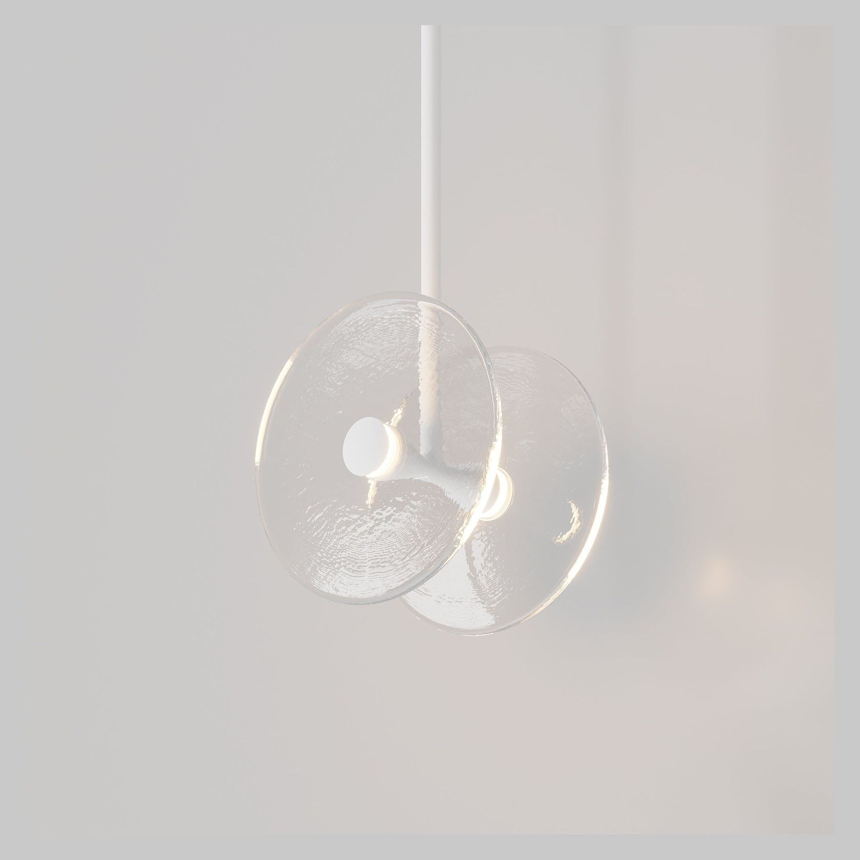 Coral Duo Rod Pendant - Clear gallery detail image