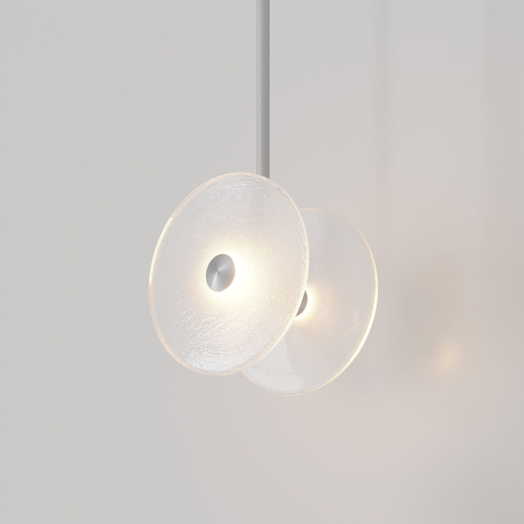 Coral Duo Rod Pendant - Frosted gallery detail image