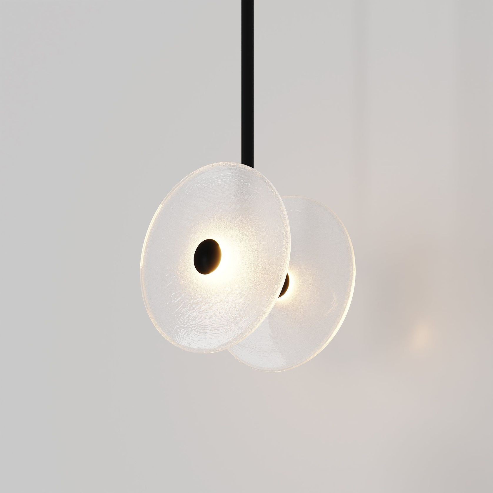 Coral Duo Rod Pendant - Frosted gallery detail image