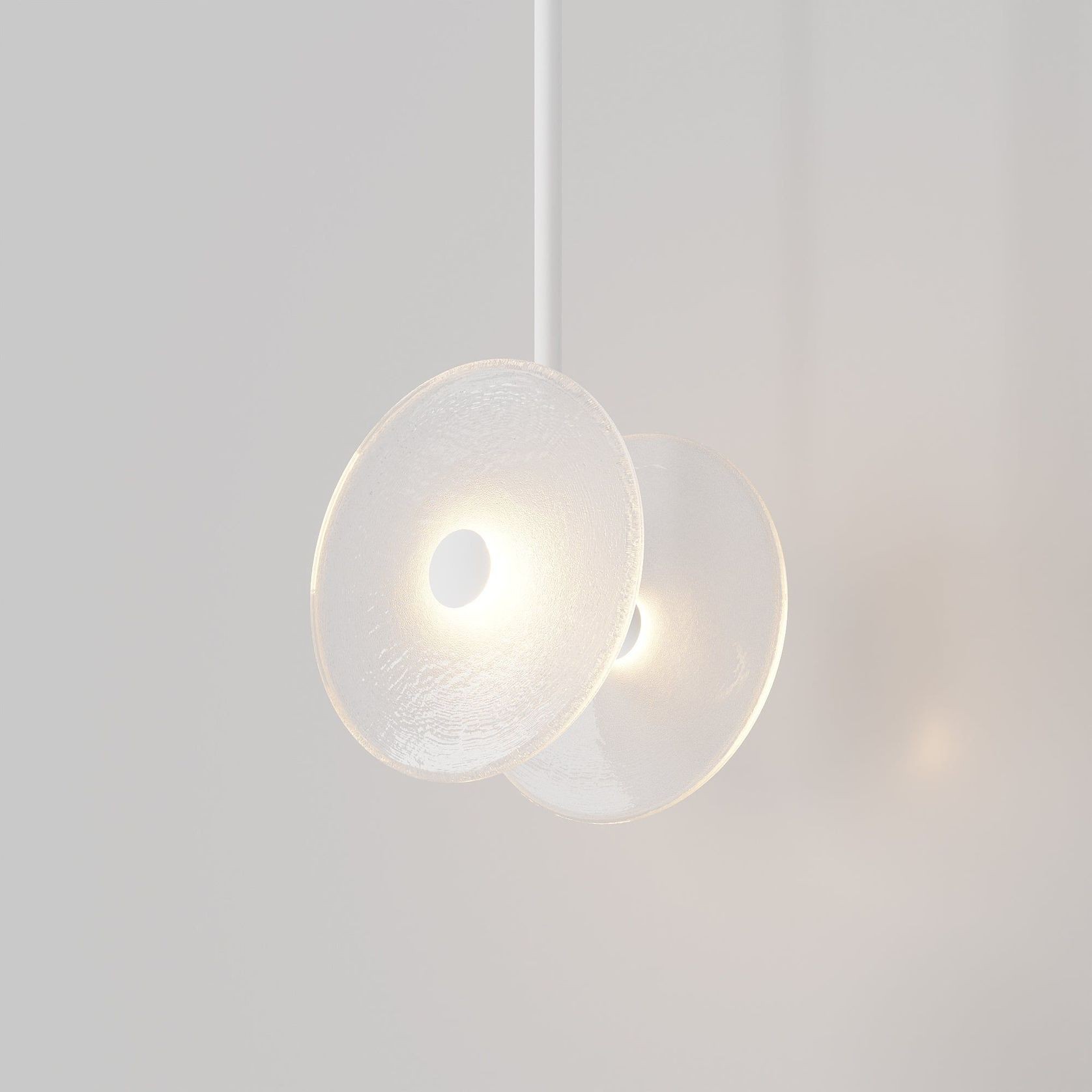 Coral Duo Rod Pendant - Frosted gallery detail image