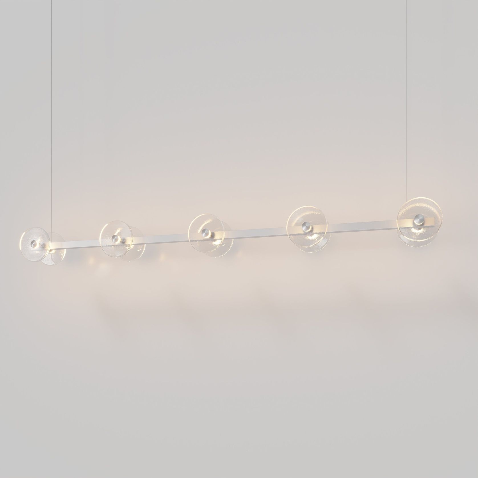Coral Linear Bar Pendant - Clear Glass gallery detail image