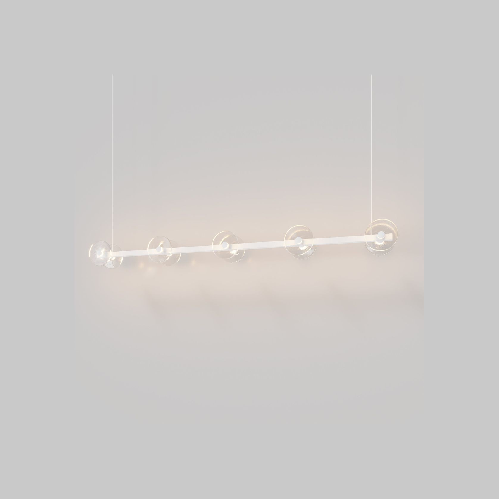 Coral Linear Bar Pendant - Clear Glass gallery detail image