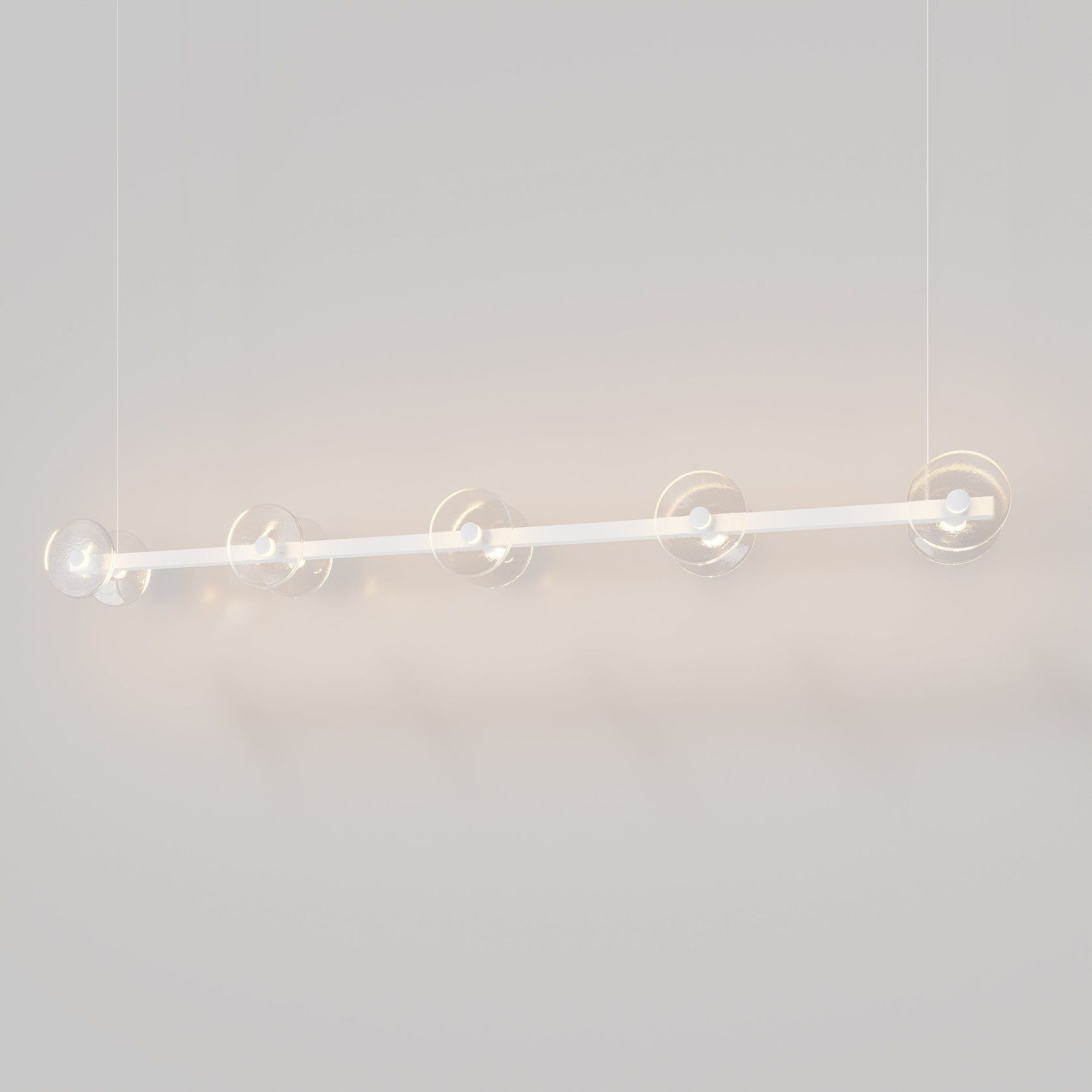 Coral Linear Bar Pendant - Clear Glass gallery detail image