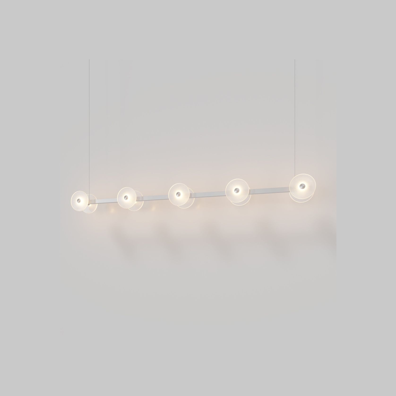 Coral Linear Bar Pendant - Frosted Glass gallery detail image