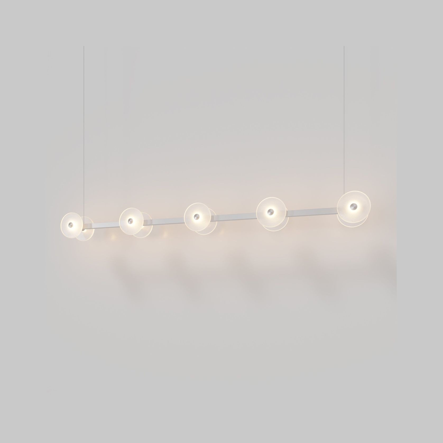 Coral Linear Bar Pendant - Frosted Glass gallery detail image