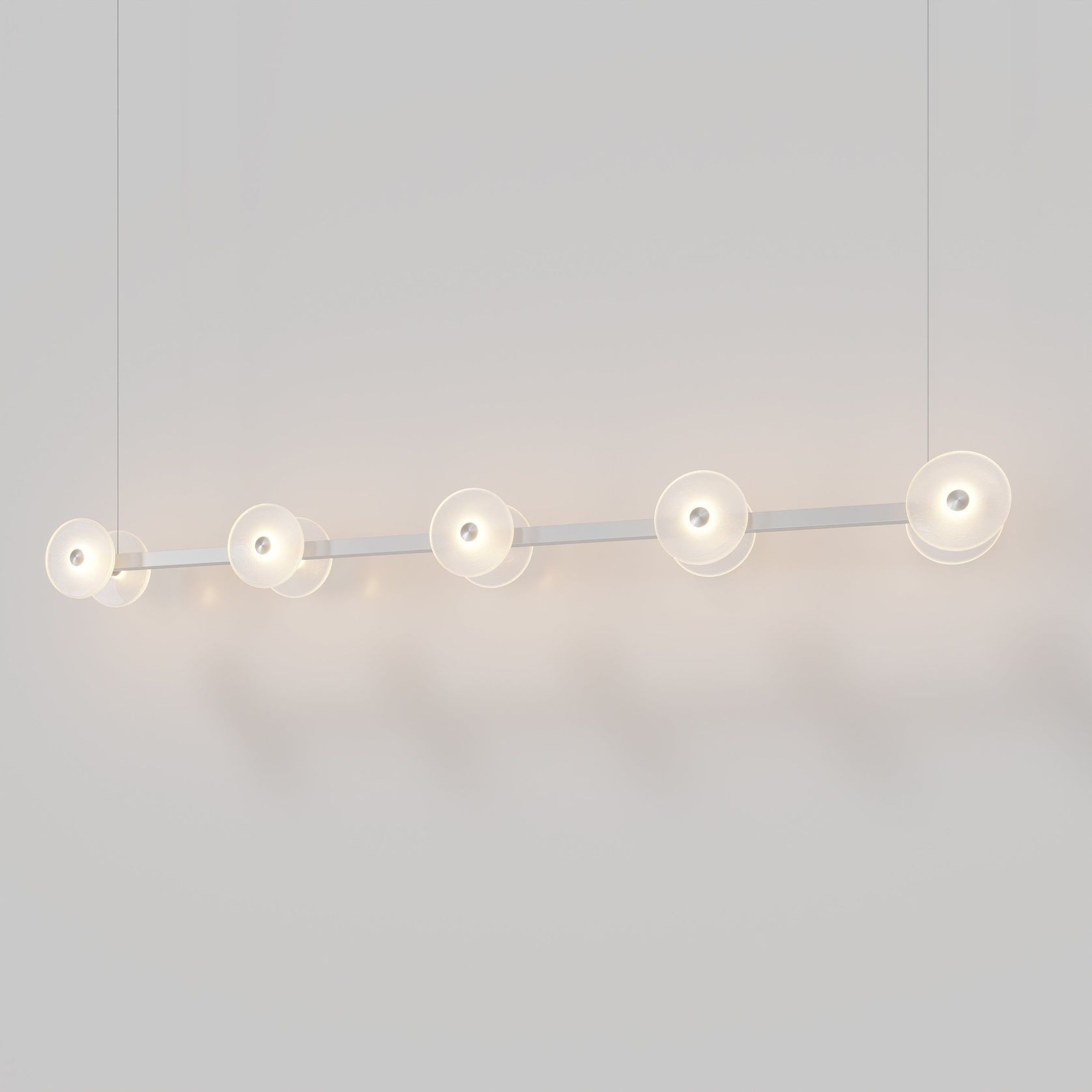 Coral Linear Bar Pendant - Frosted Glass gallery detail image