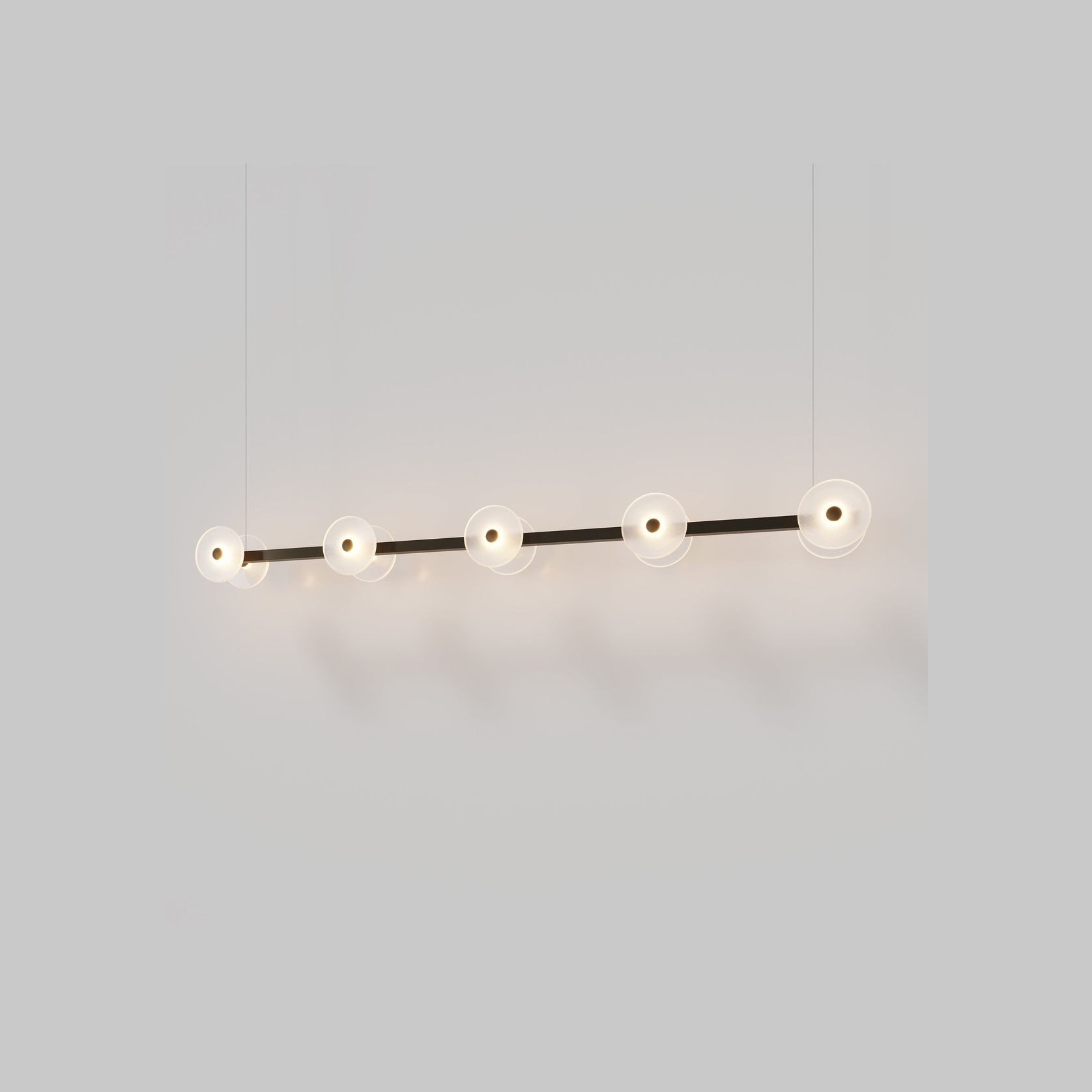 Coral Linear Bar Pendant - Frosted Glass gallery detail image
