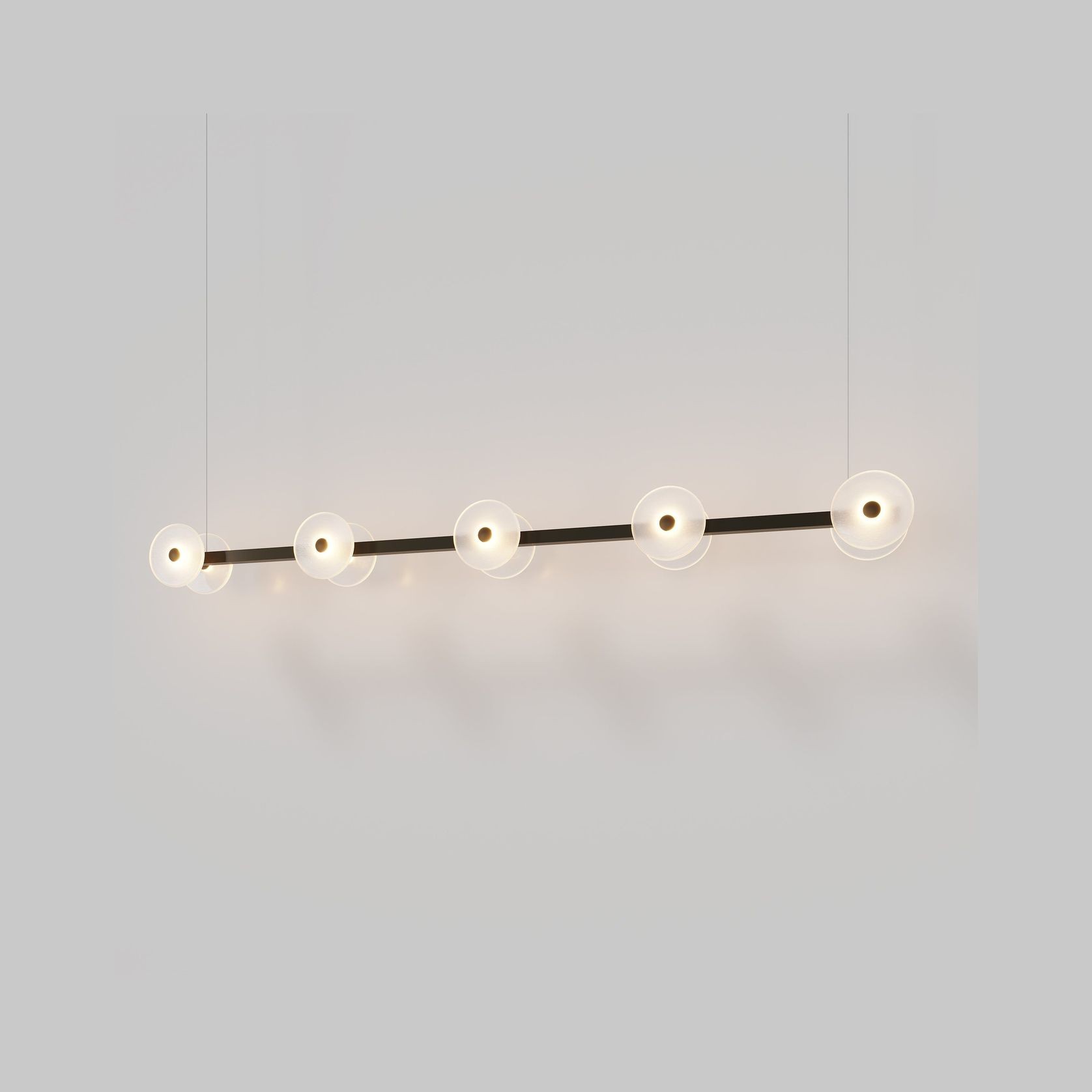 Coral Linear Bar Pendant - Frosted Glass gallery detail image