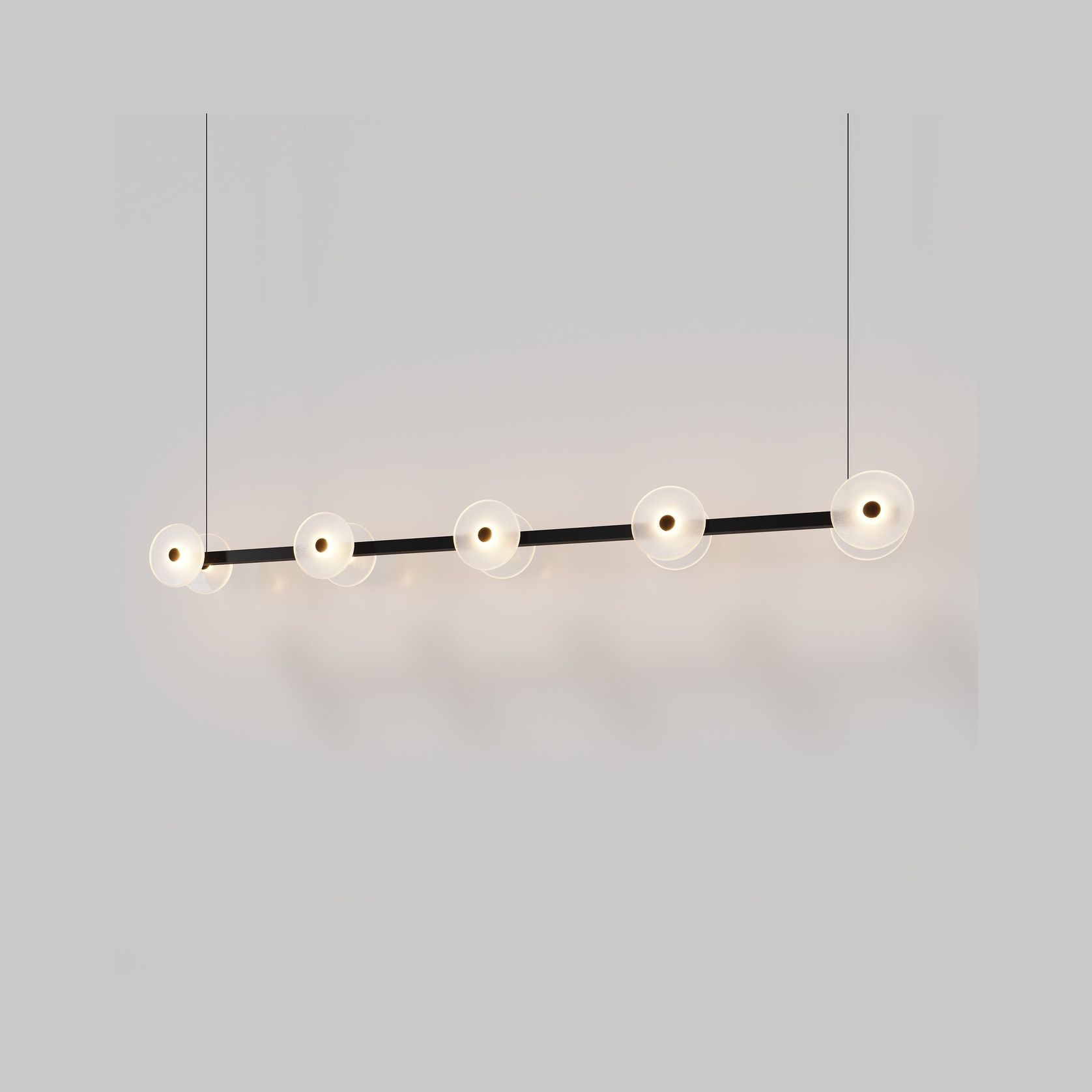 Coral Linear Bar Pendant - Frosted Glass gallery detail image