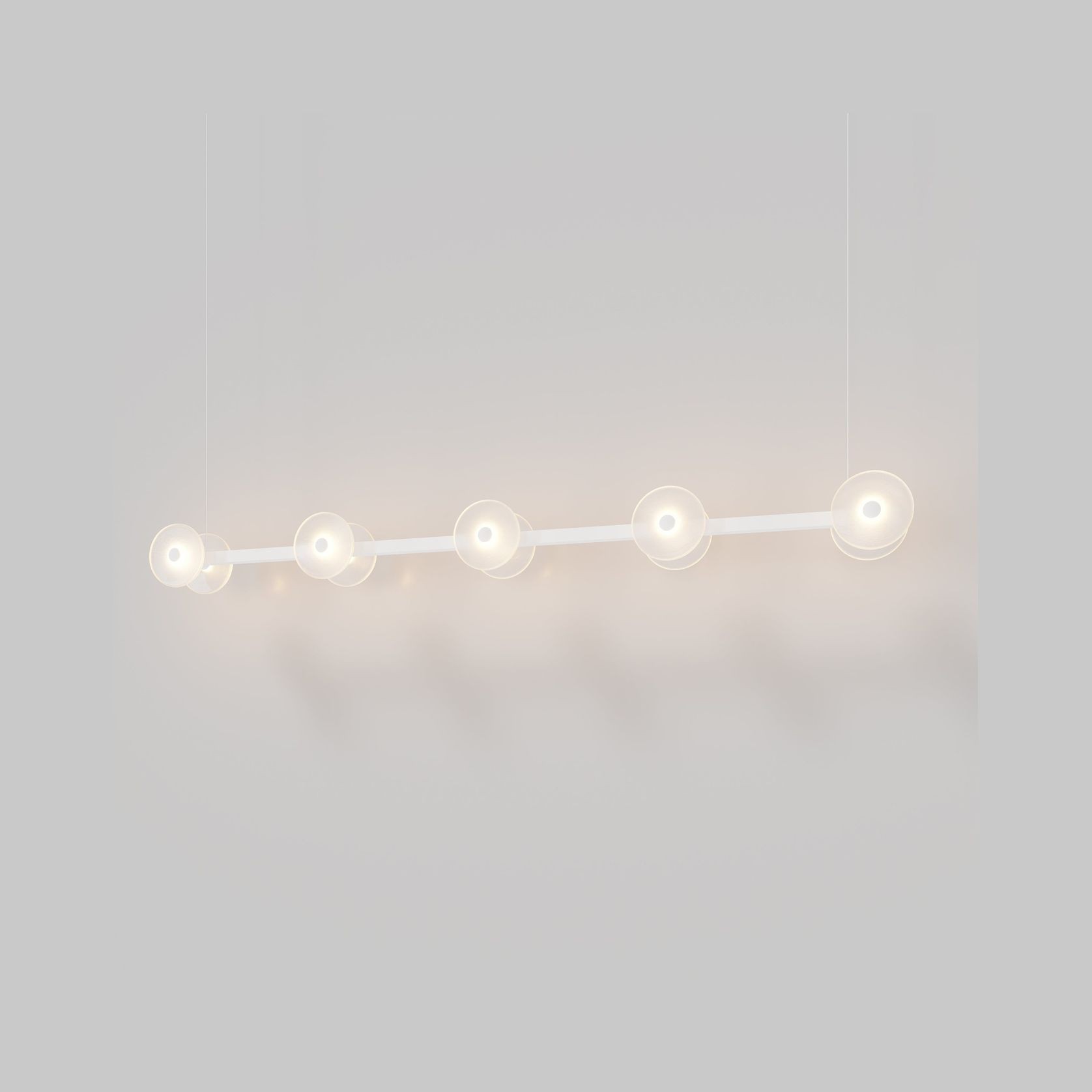 Coral Linear Bar Pendant - Frosted Glass gallery detail image
