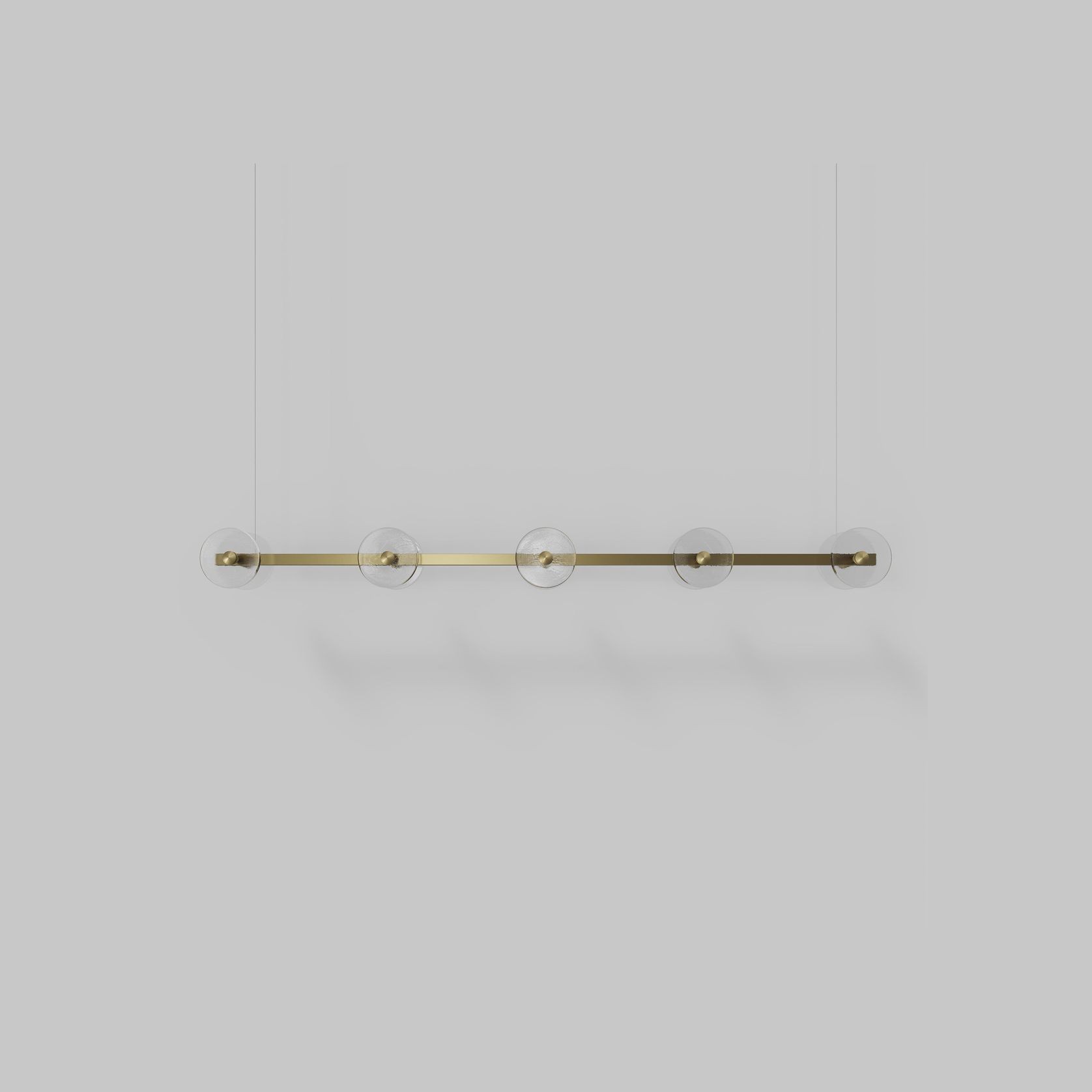 Coral Linear Bar Pendant - Clear Glass gallery detail image