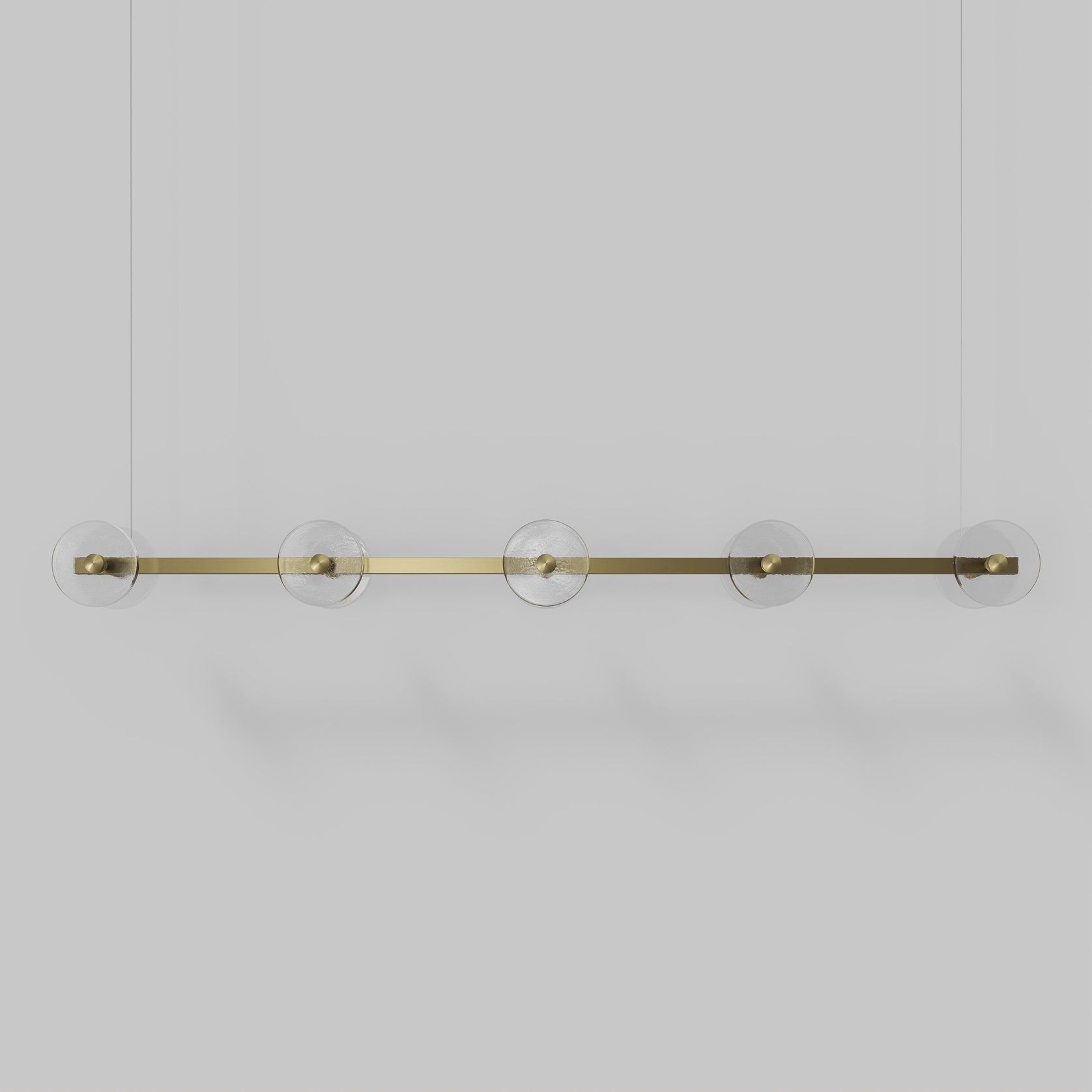 Coral Linear Bar Pendant - Clear Glass gallery detail image