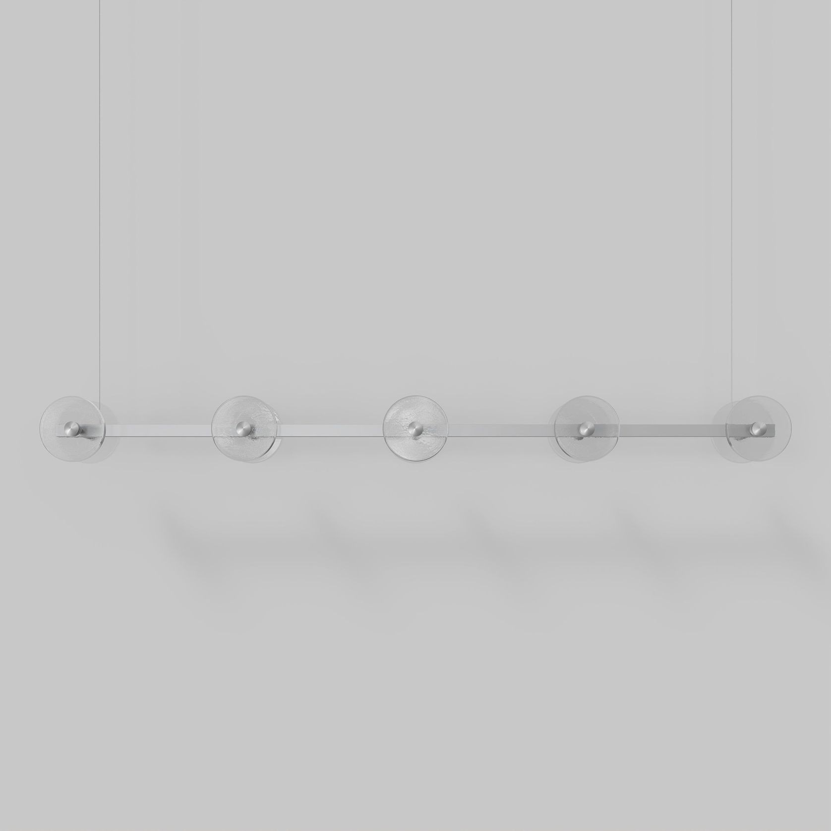 Coral Linear Bar Pendant - Clear Glass gallery detail image