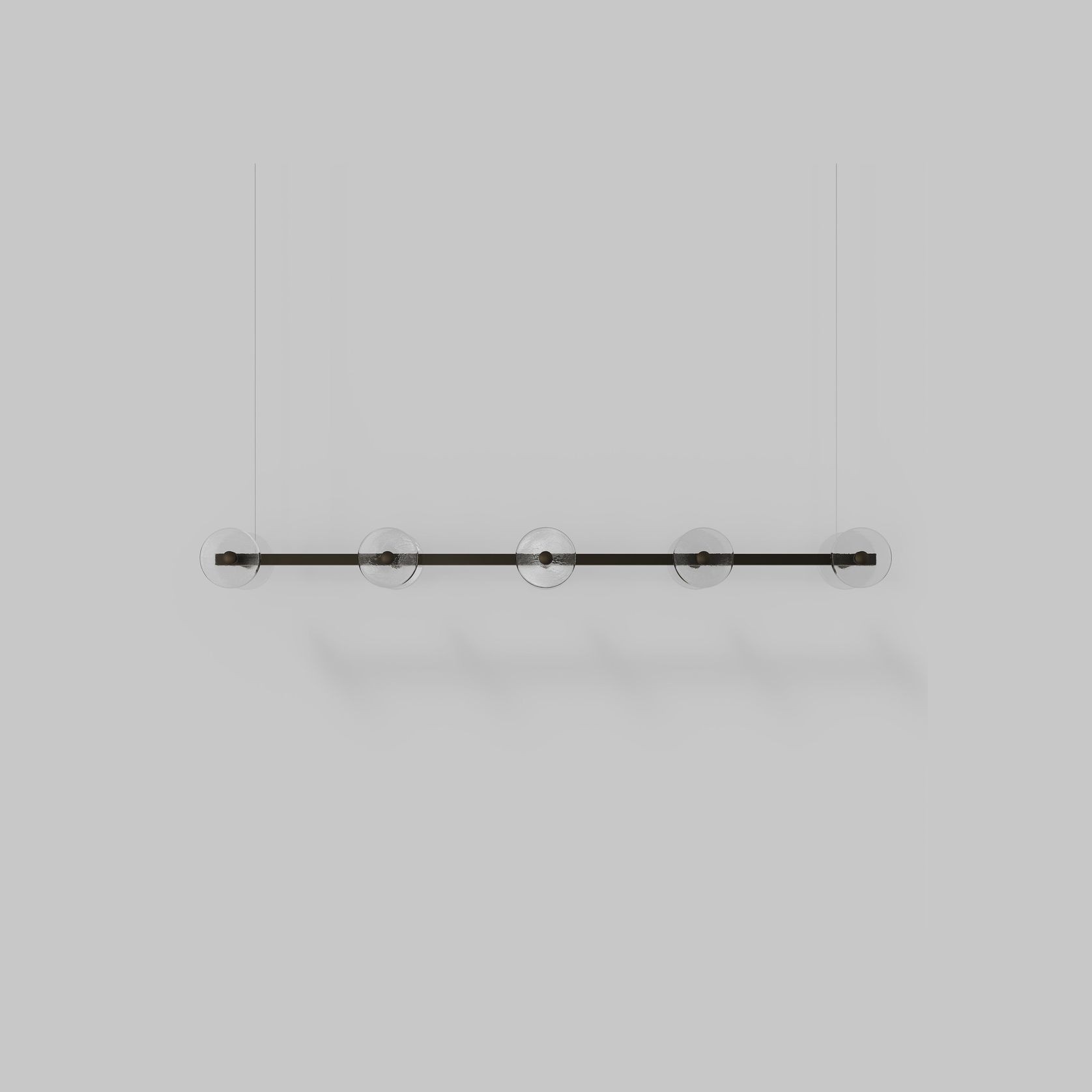 Coral Linear Bar Pendant - Clear Glass gallery detail image