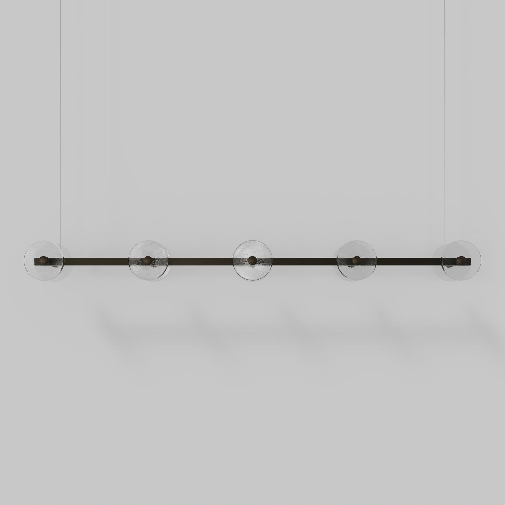 Coral Linear Bar Pendant - Clear Glass gallery detail image