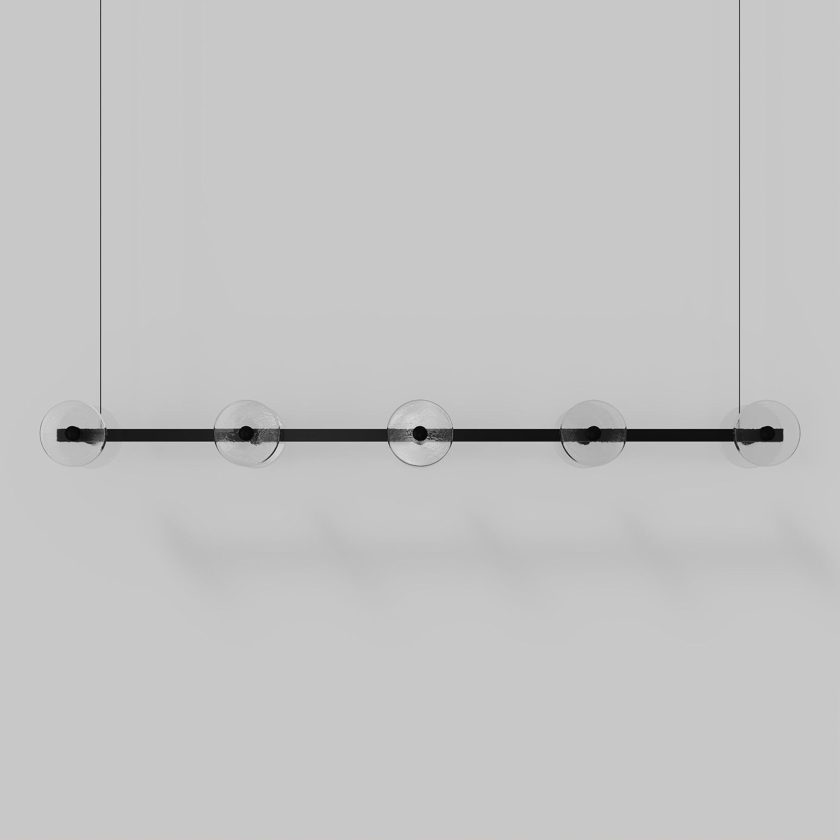 Coral Linear Bar Pendant - Clear Glass gallery detail image