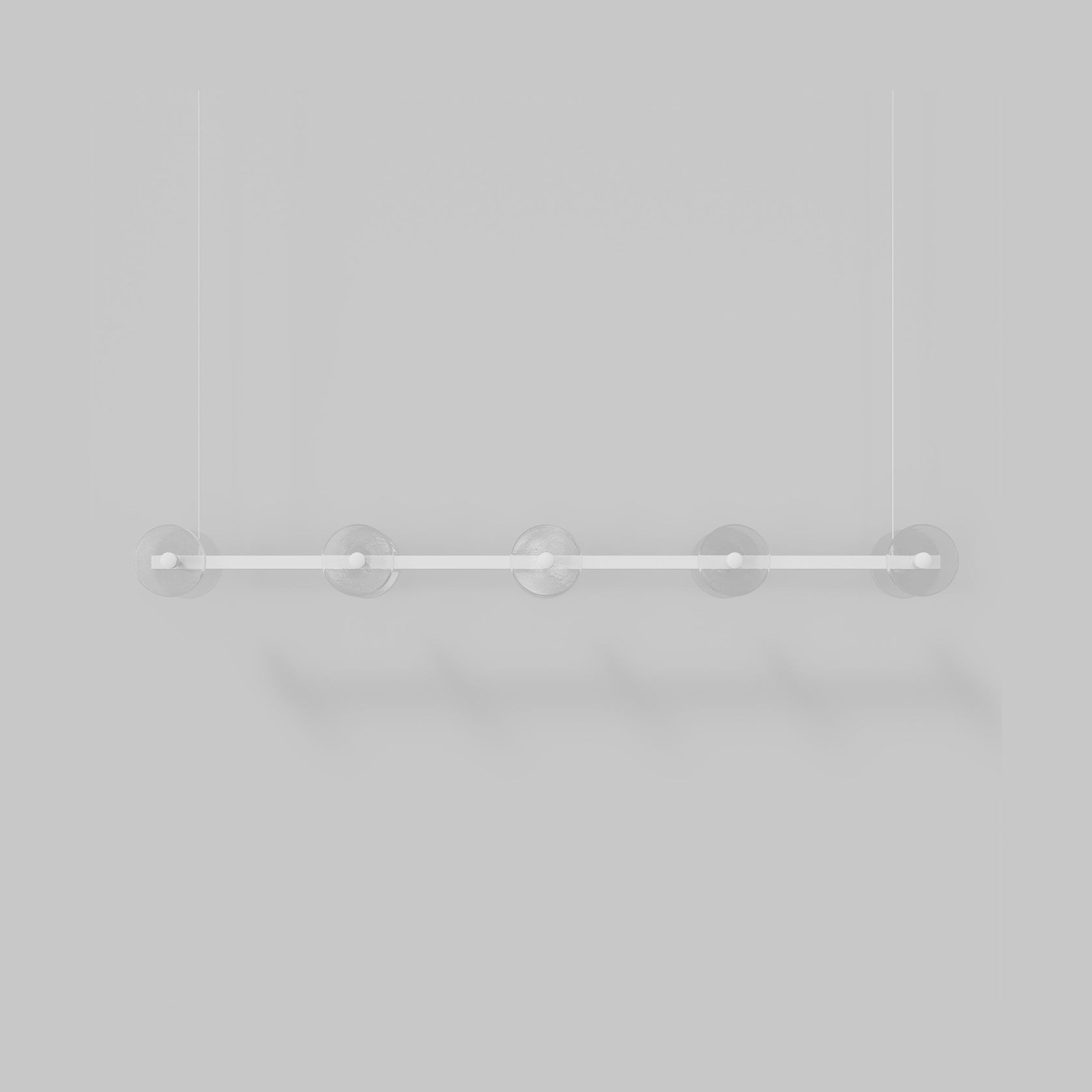 Coral Linear Bar Pendant - Clear Glass gallery detail image