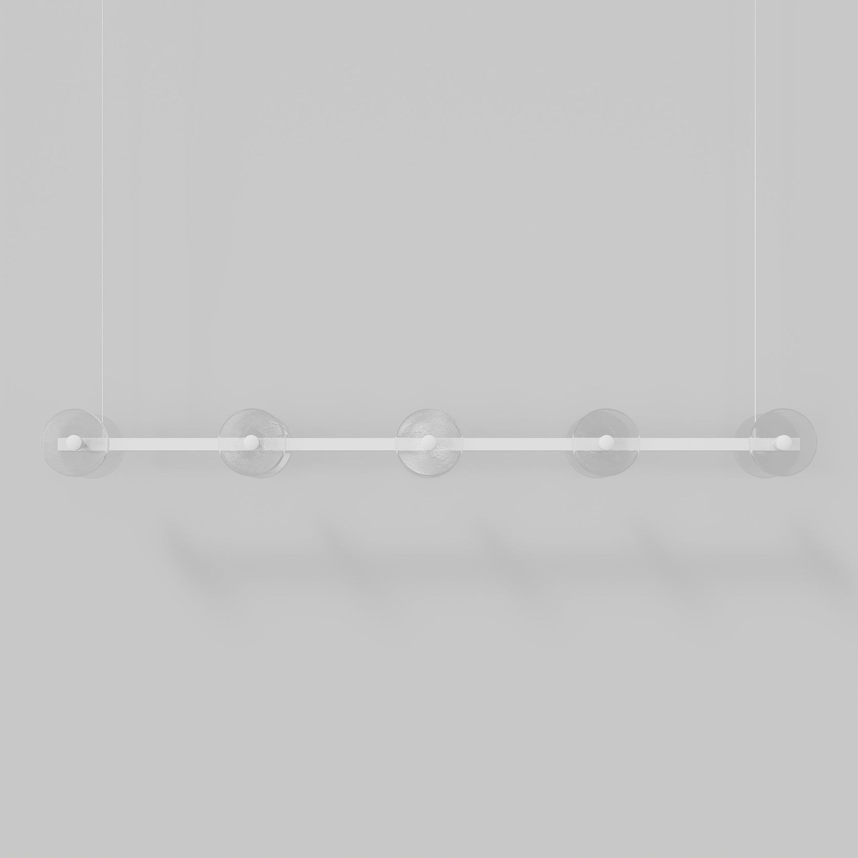 Coral Linear Bar Pendant - Clear Glass gallery detail image