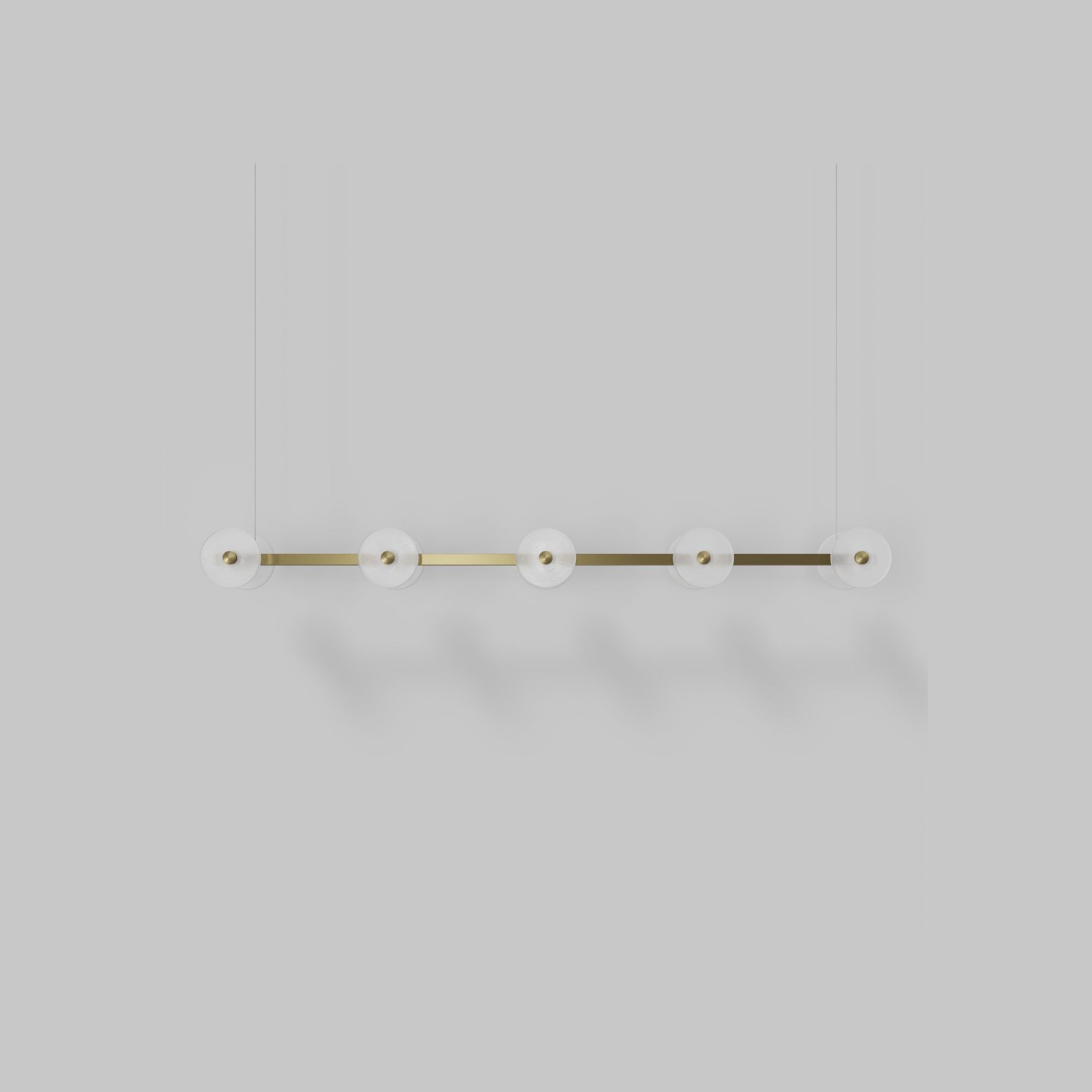 Coral Linear Bar Pendant - Frosted Glass gallery detail image