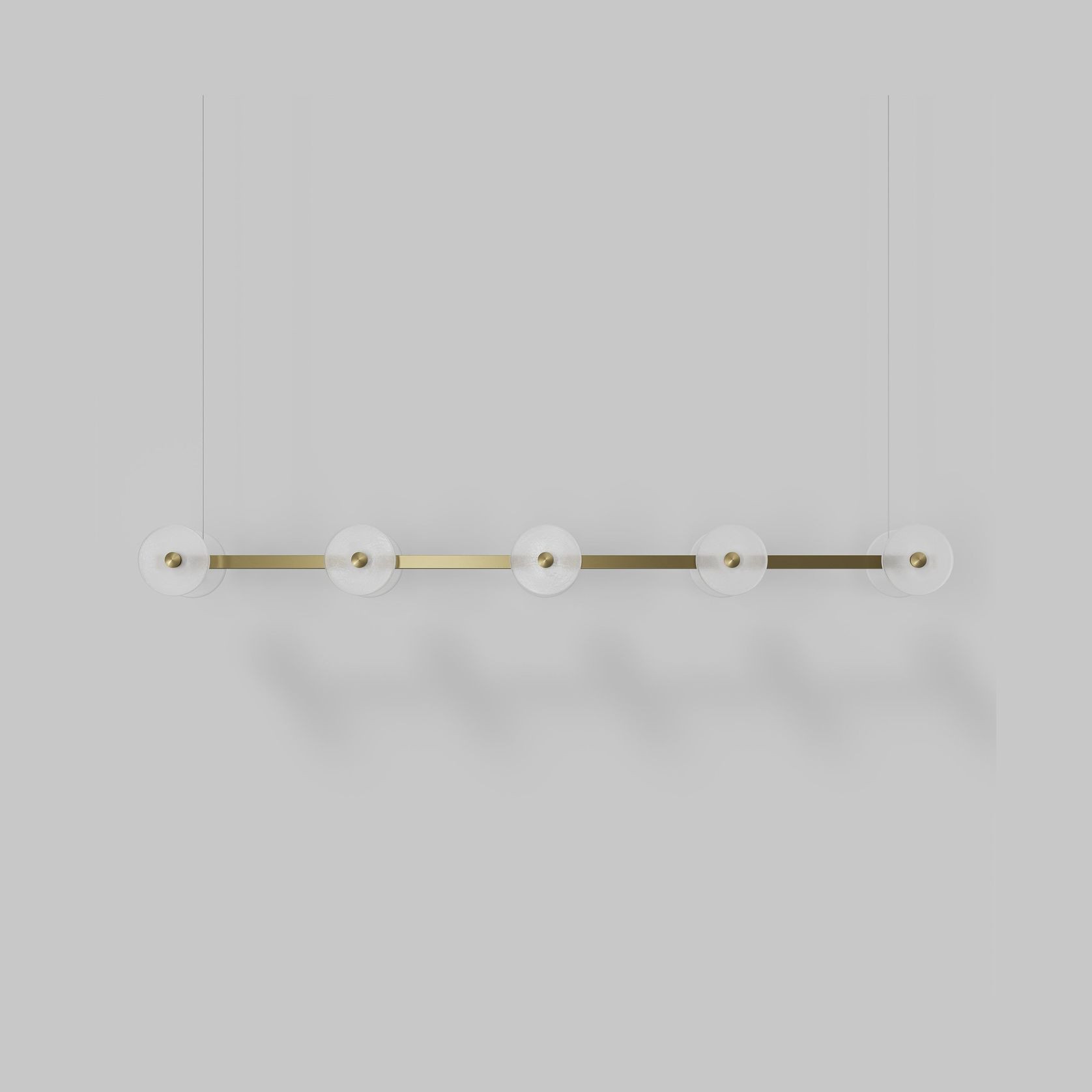 Coral Linear Bar Pendant - Frosted Glass gallery detail image