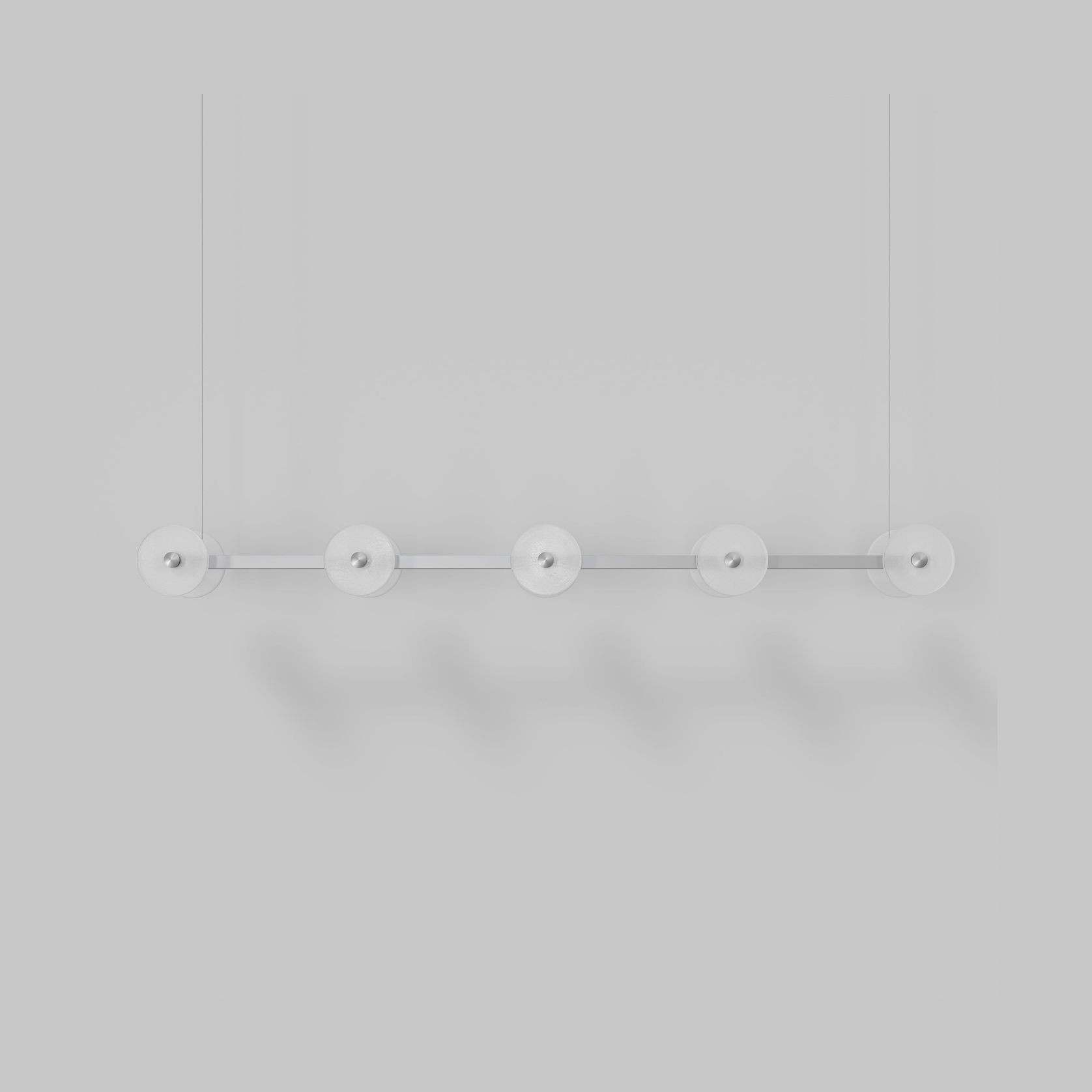 Coral Linear Bar Pendant - Frosted Glass gallery detail image
