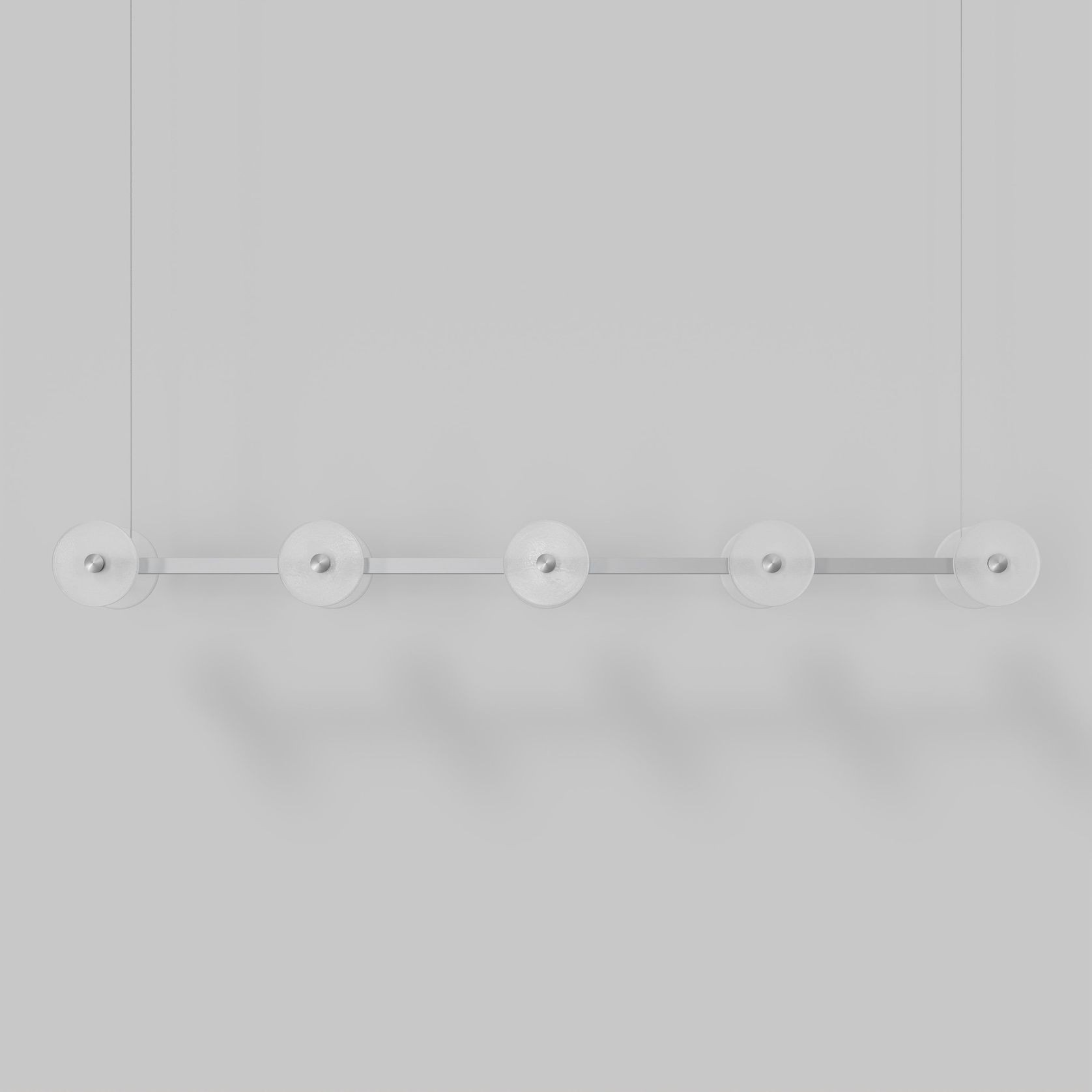 Coral Linear Bar Pendant - Frosted Glass gallery detail image