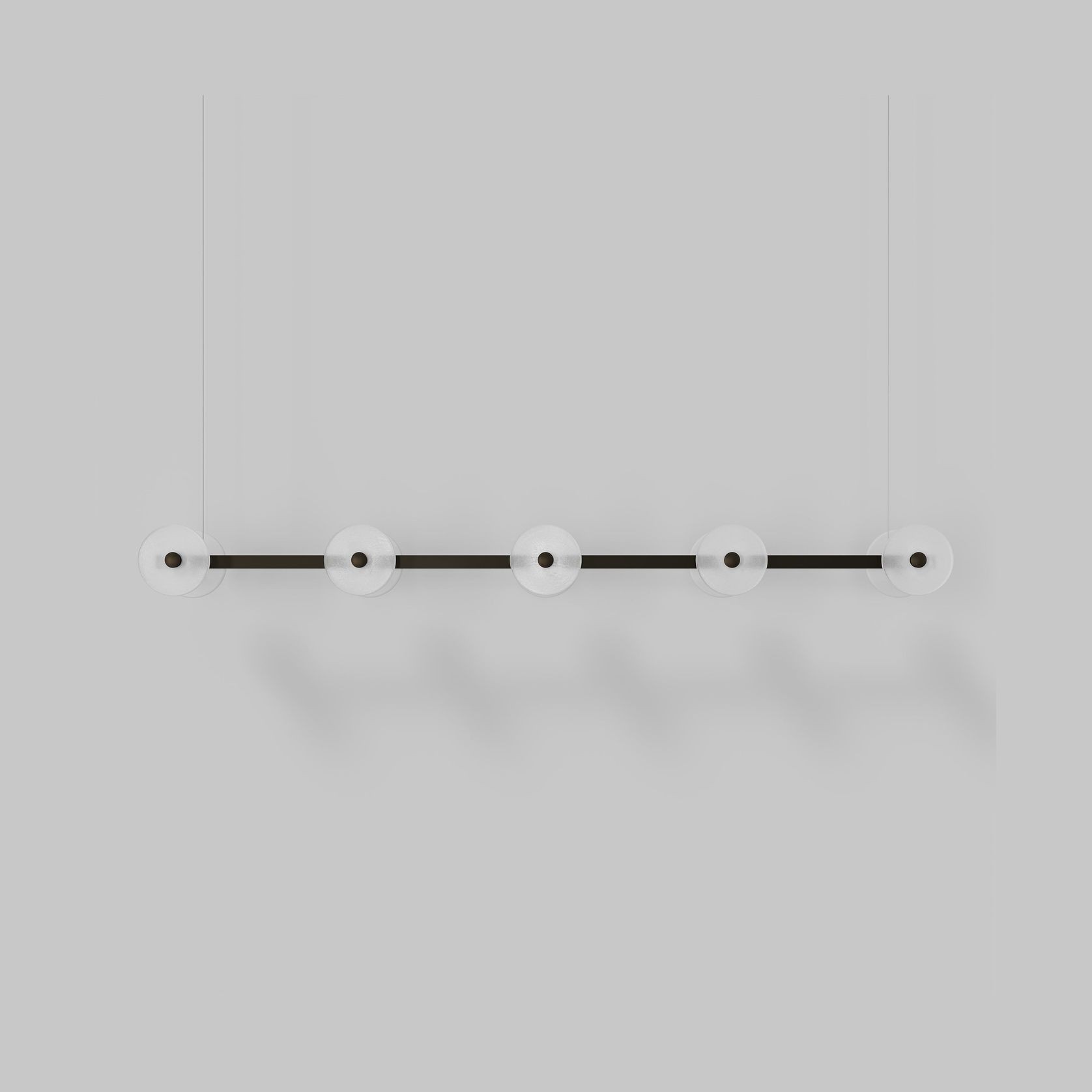 Coral Linear Bar Pendant - Frosted Glass gallery detail image