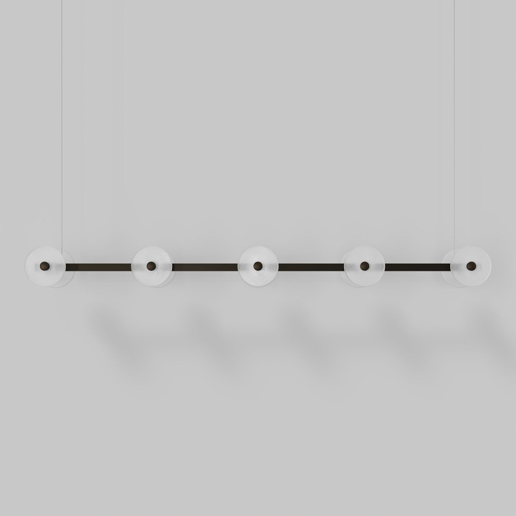 Coral Linear Bar Pendant - Frosted Glass gallery detail image