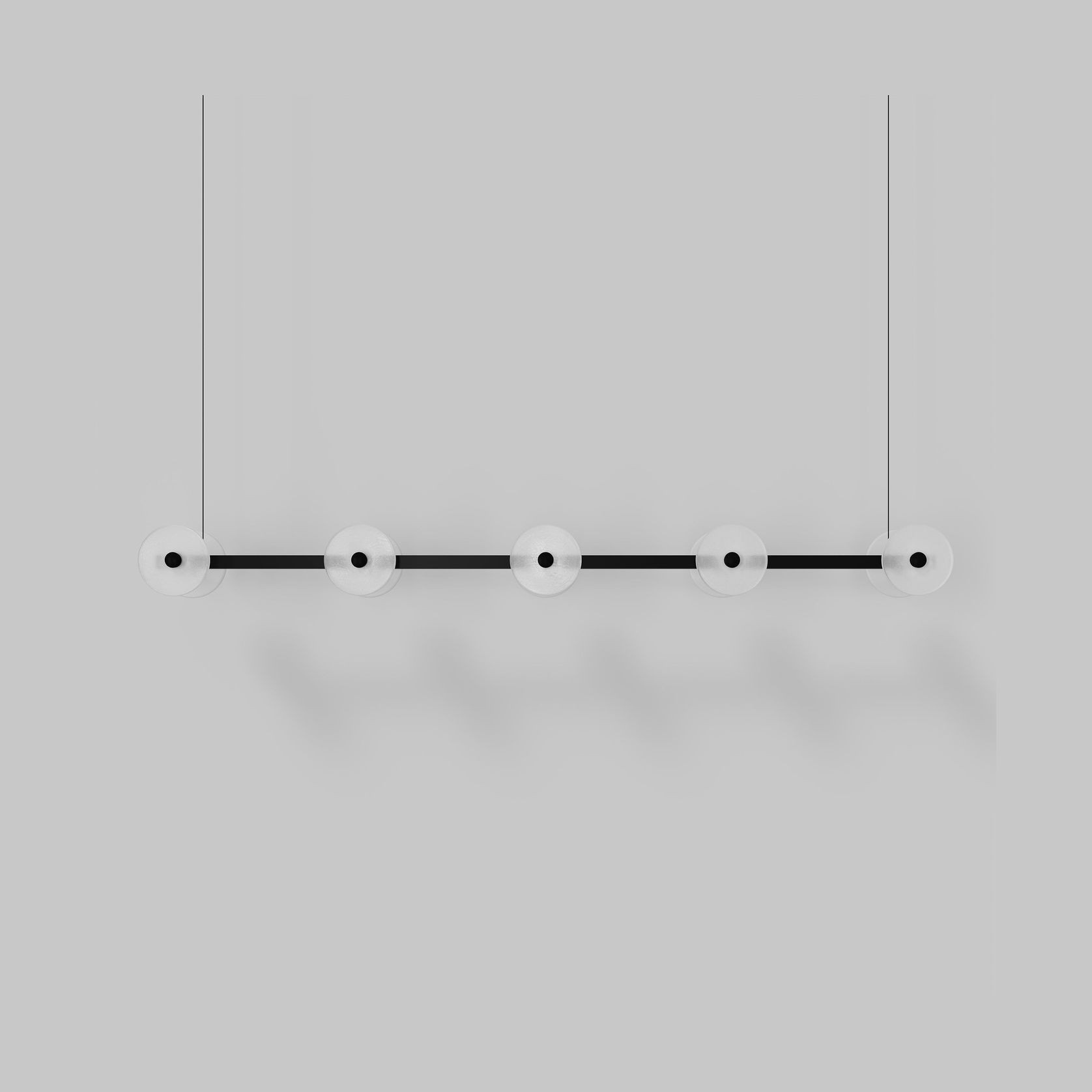 Coral Linear Bar Pendant - Frosted Glass gallery detail image