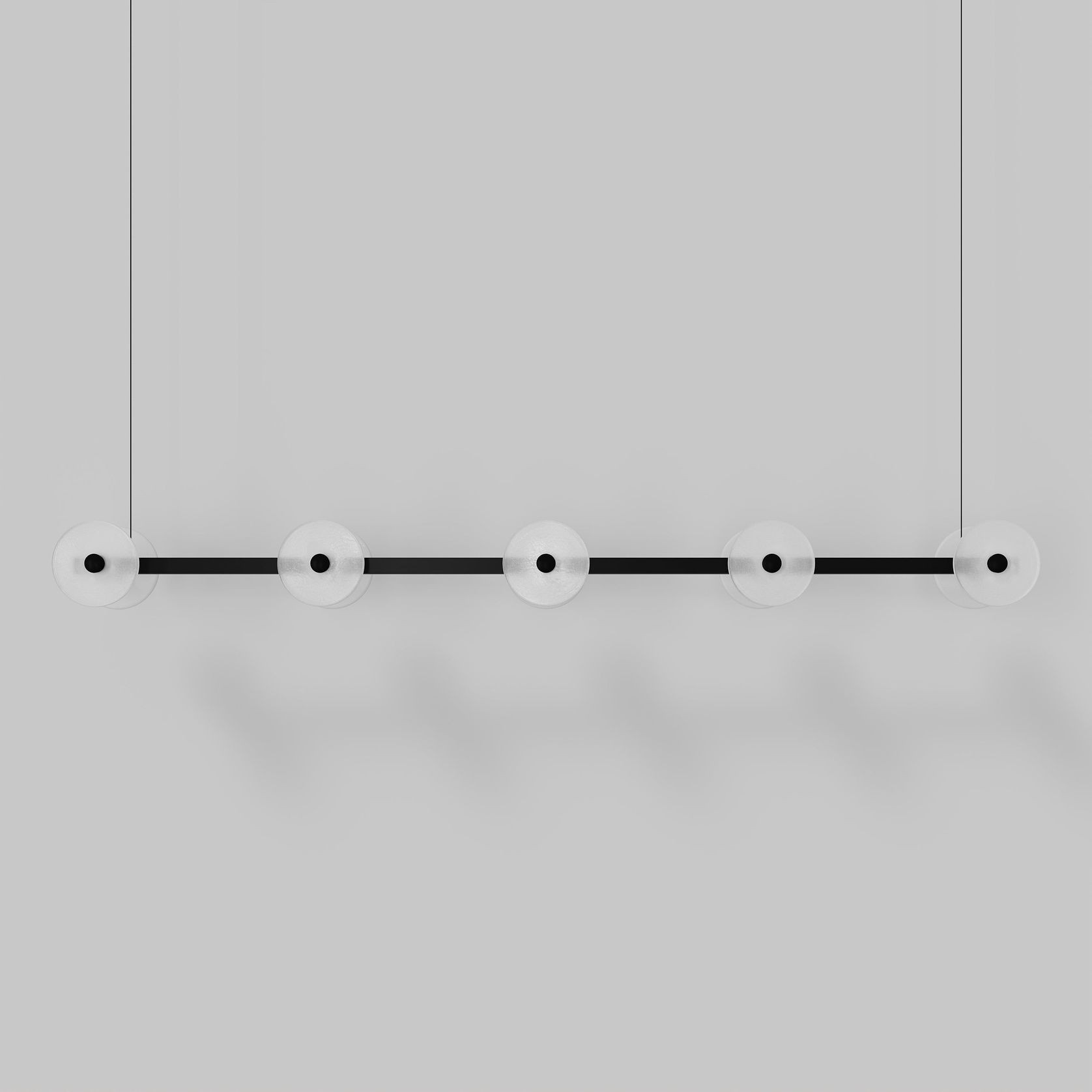 Coral Linear Bar Pendant - Frosted Glass gallery detail image