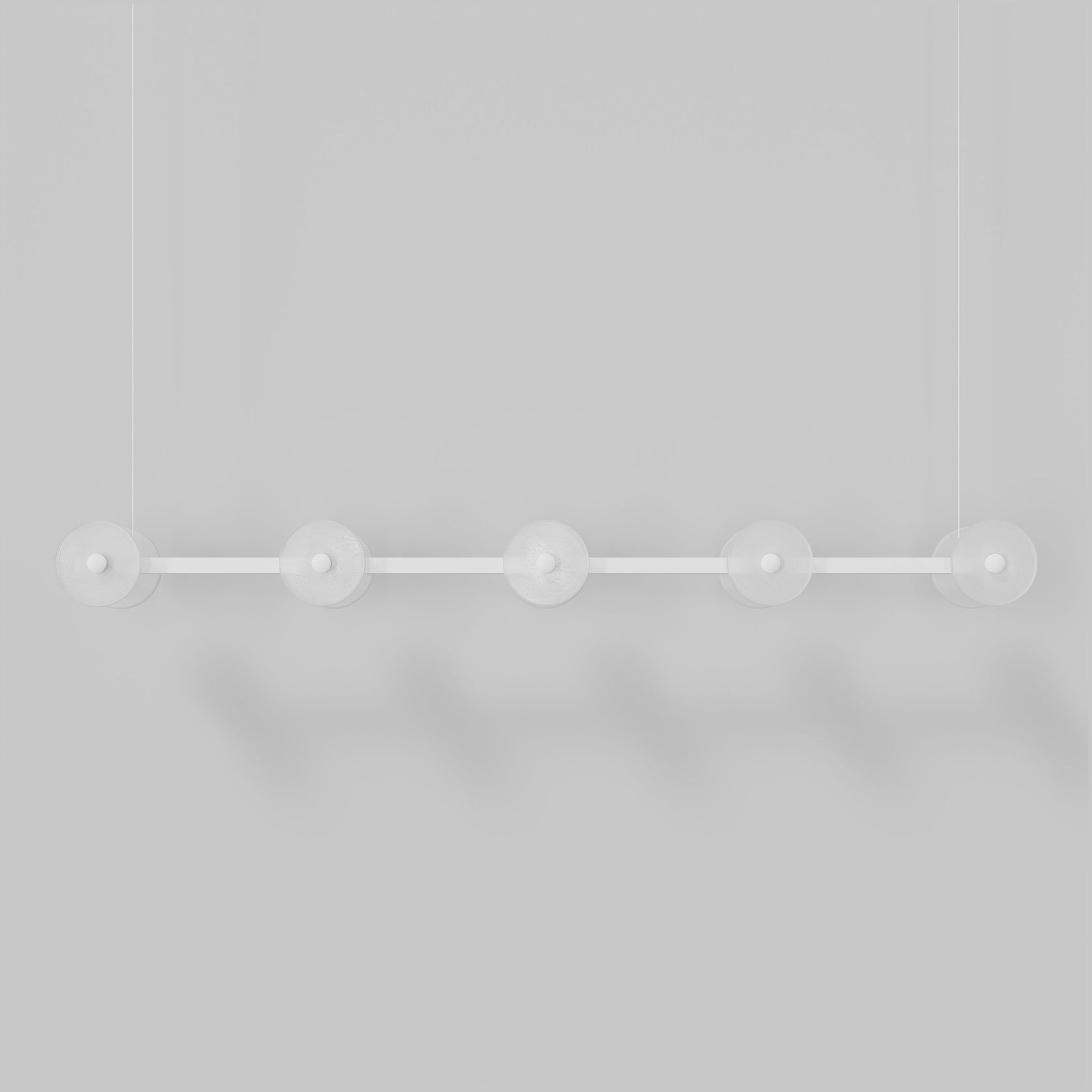 Coral Linear Bar Pendant - Frosted Glass gallery detail image