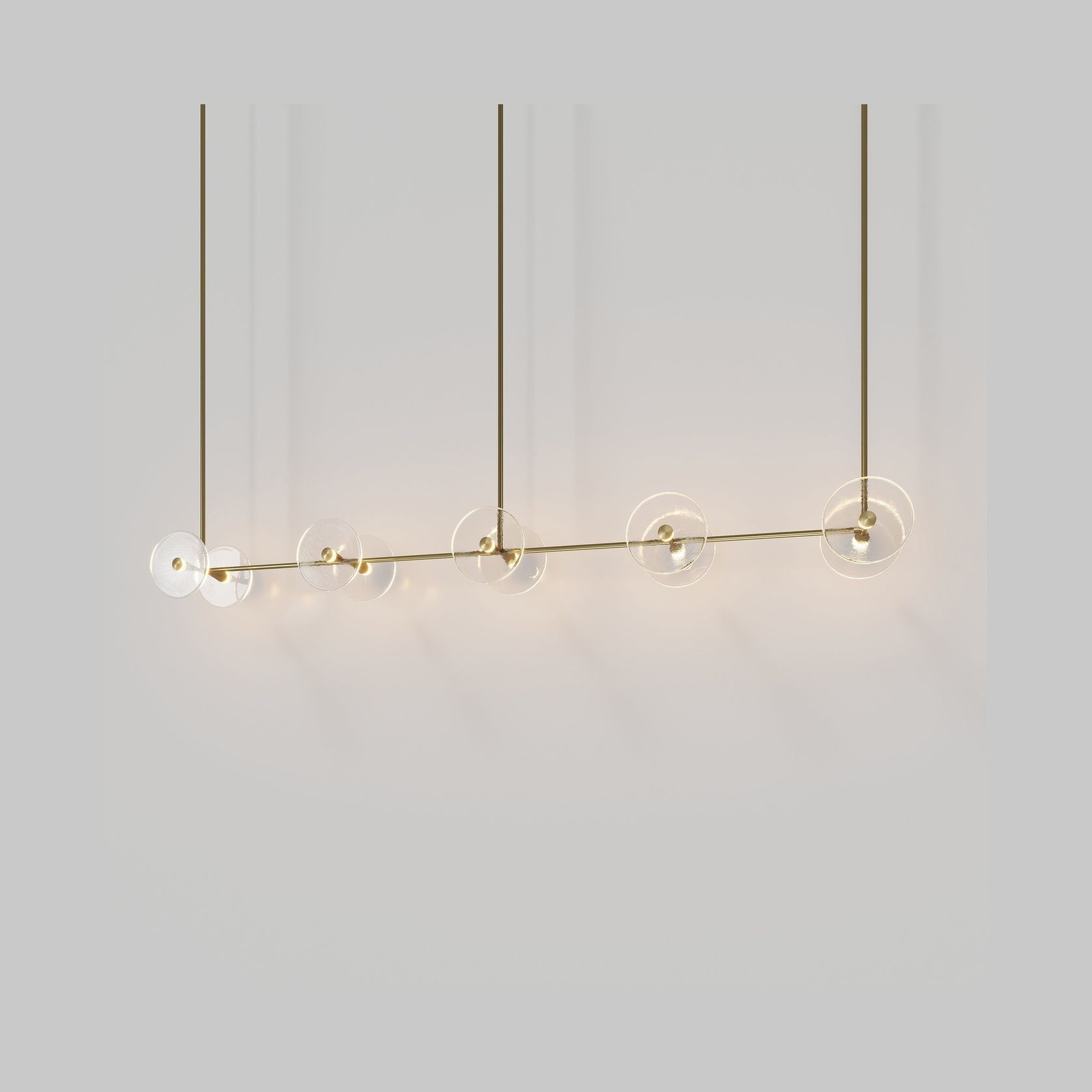 Coral Linear Rod Pendant (Ten Coral Pieces) gallery detail image