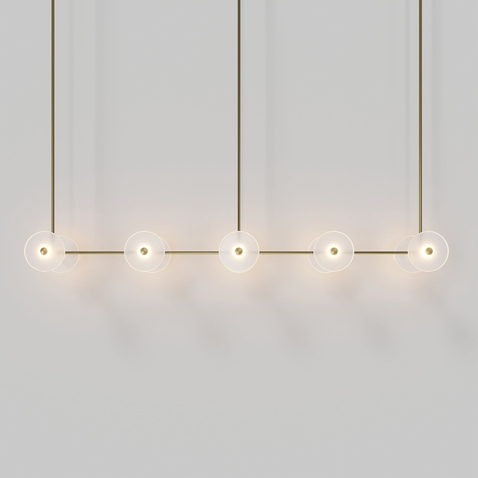 Coral Linear Rod Pendant (Ten Coral Pieces) gallery detail image