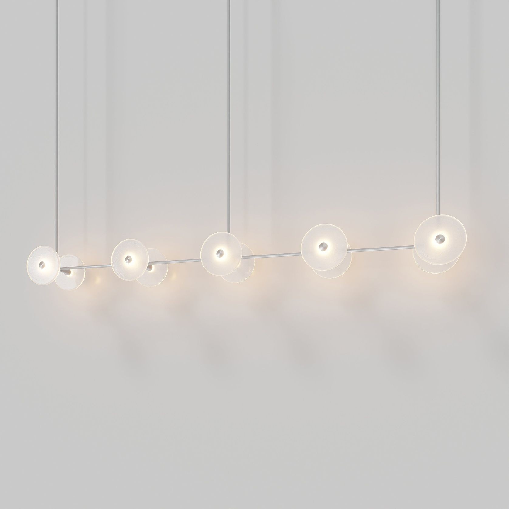 Coral Linear Rod Pendant (Ten Coral Pieces) gallery detail image