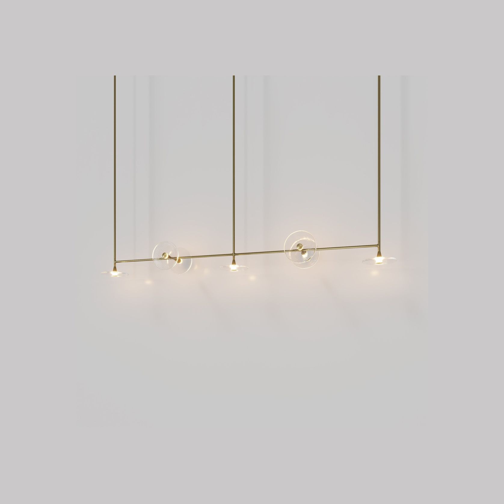 Coral Linear Rod Pendant (Seven Coral Pieces) gallery detail image