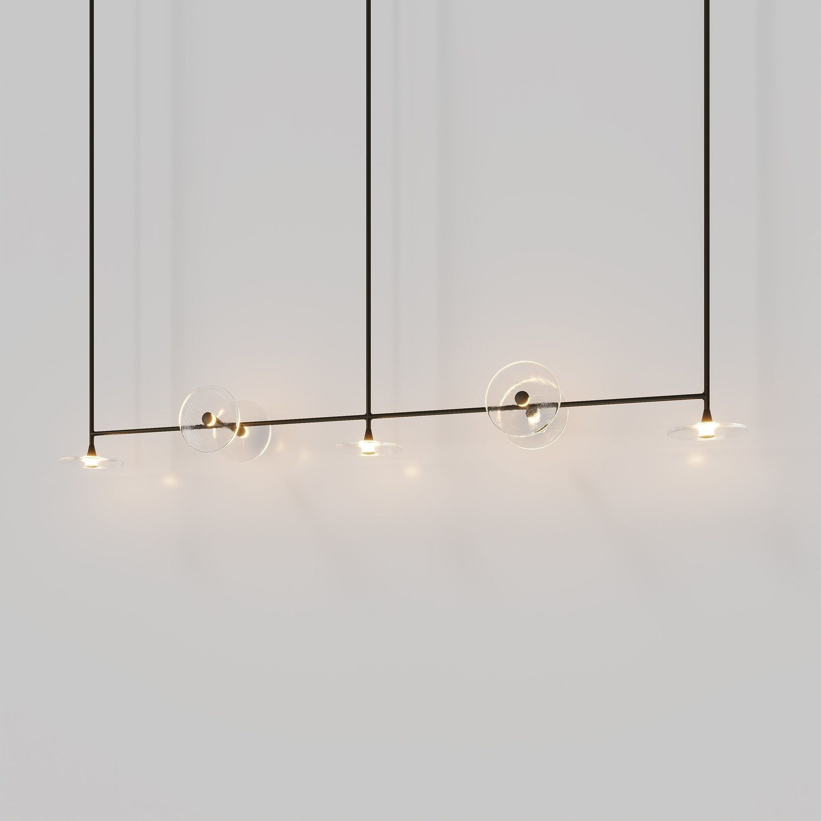 Coral Linear Rod Pendant (Seven Coral Pieces) gallery detail image